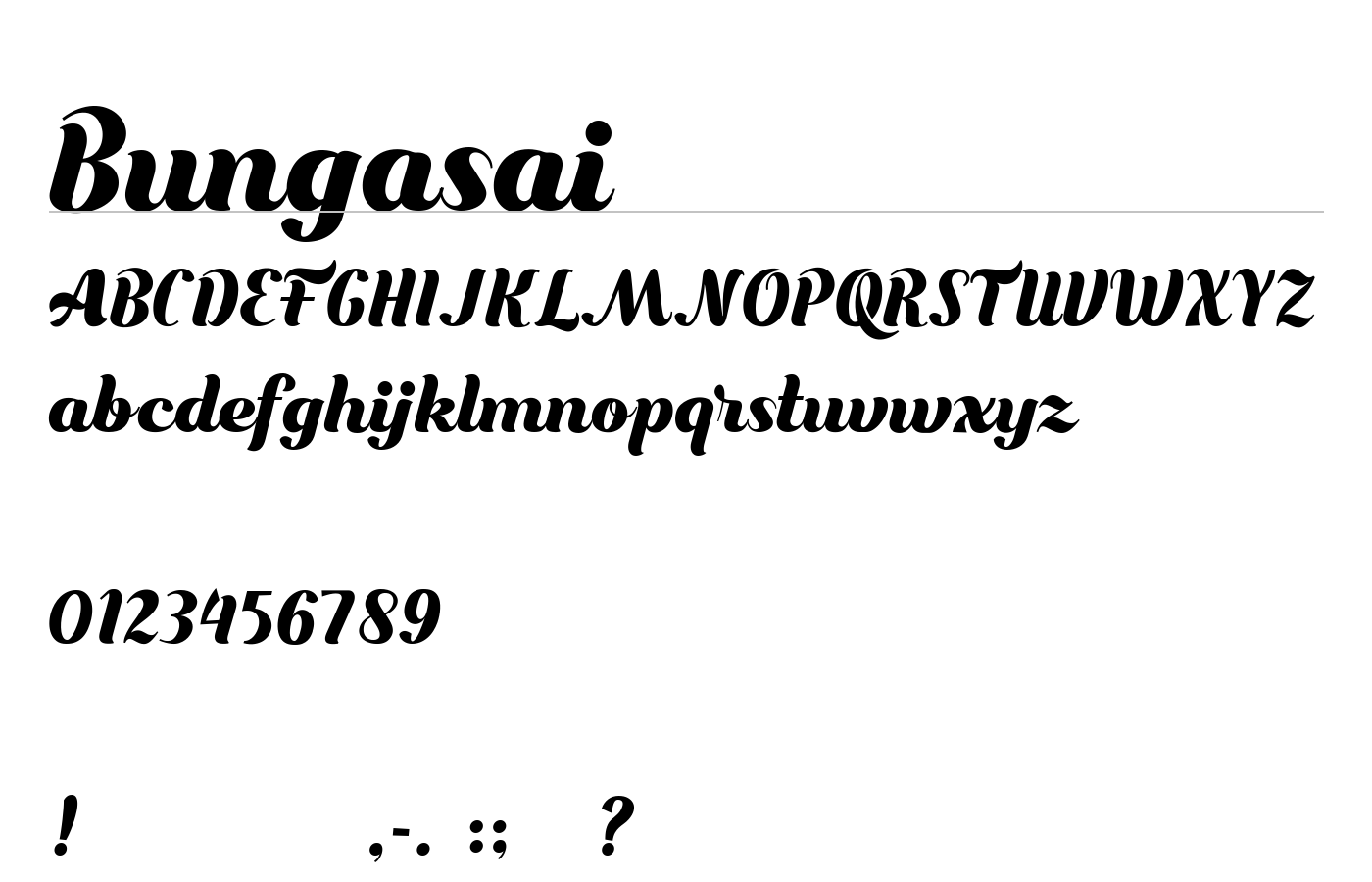 Bungasai Font preview
