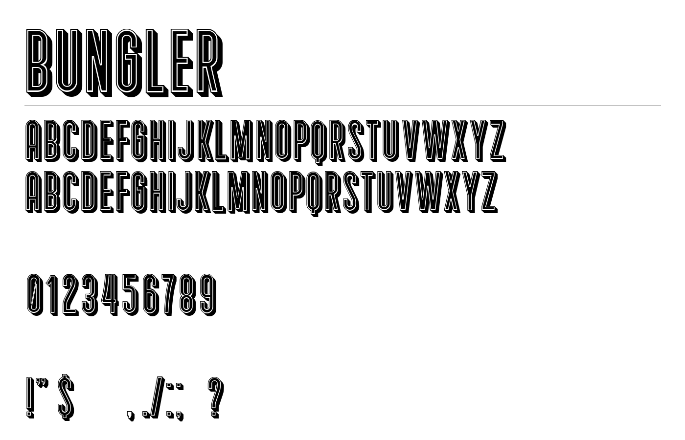 Bungler Font preview