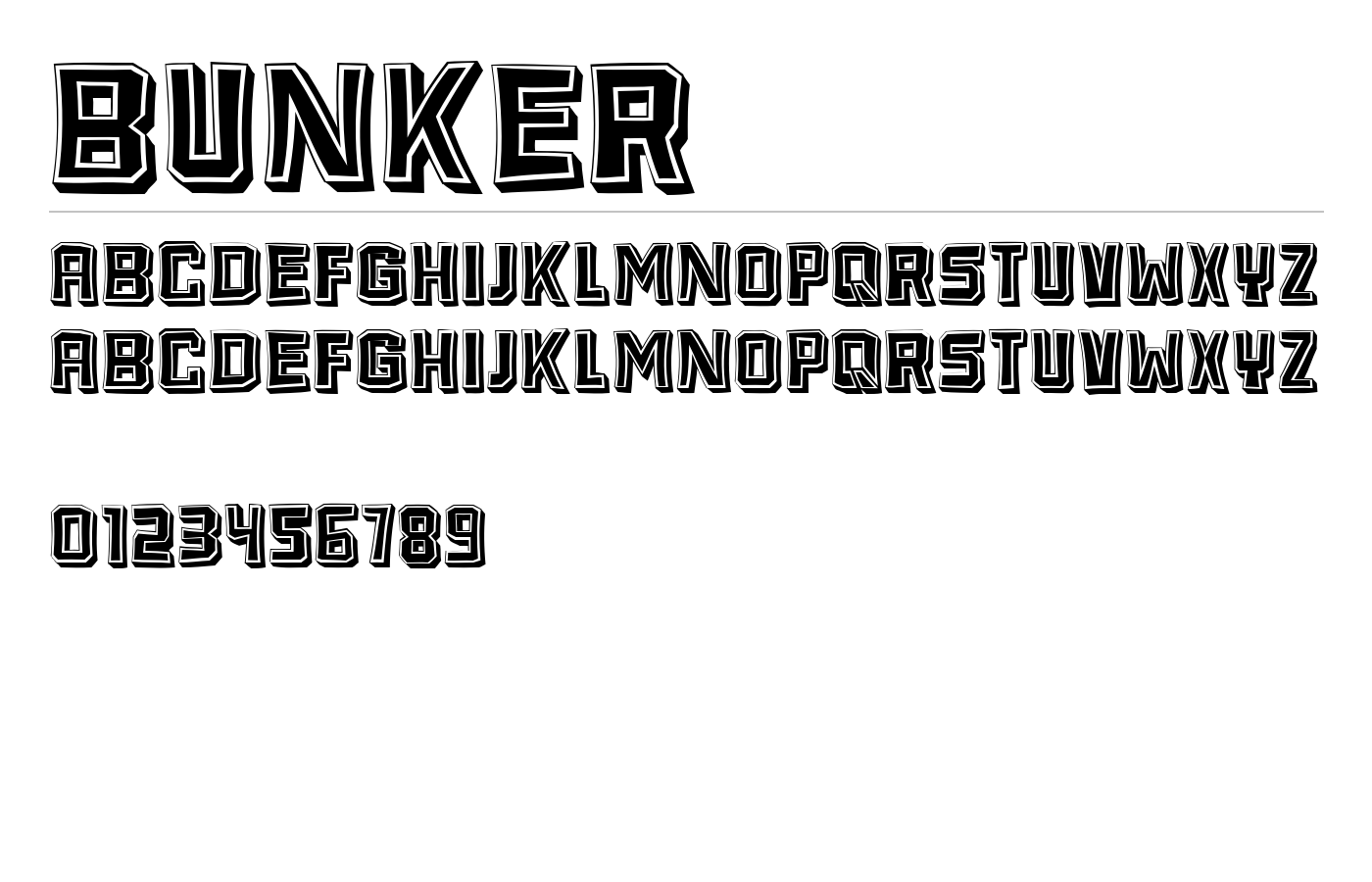 Bunker Font preview