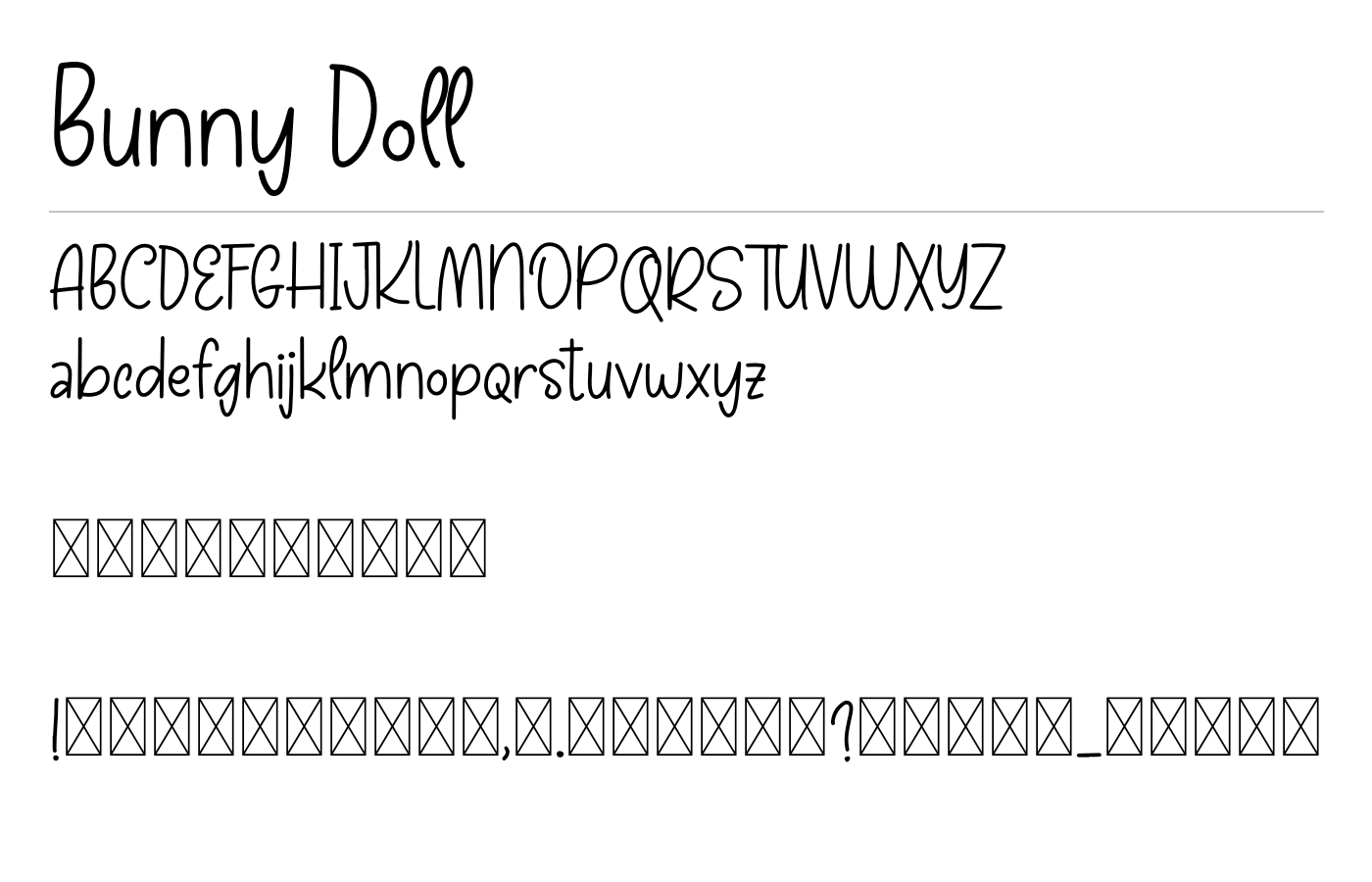 Bunny Doll Font preview