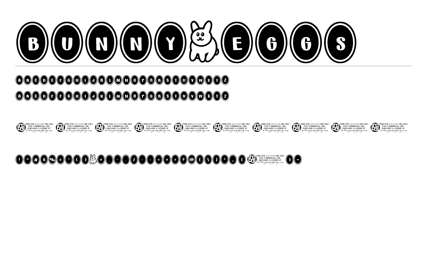 Bunny*Eggs Font preview