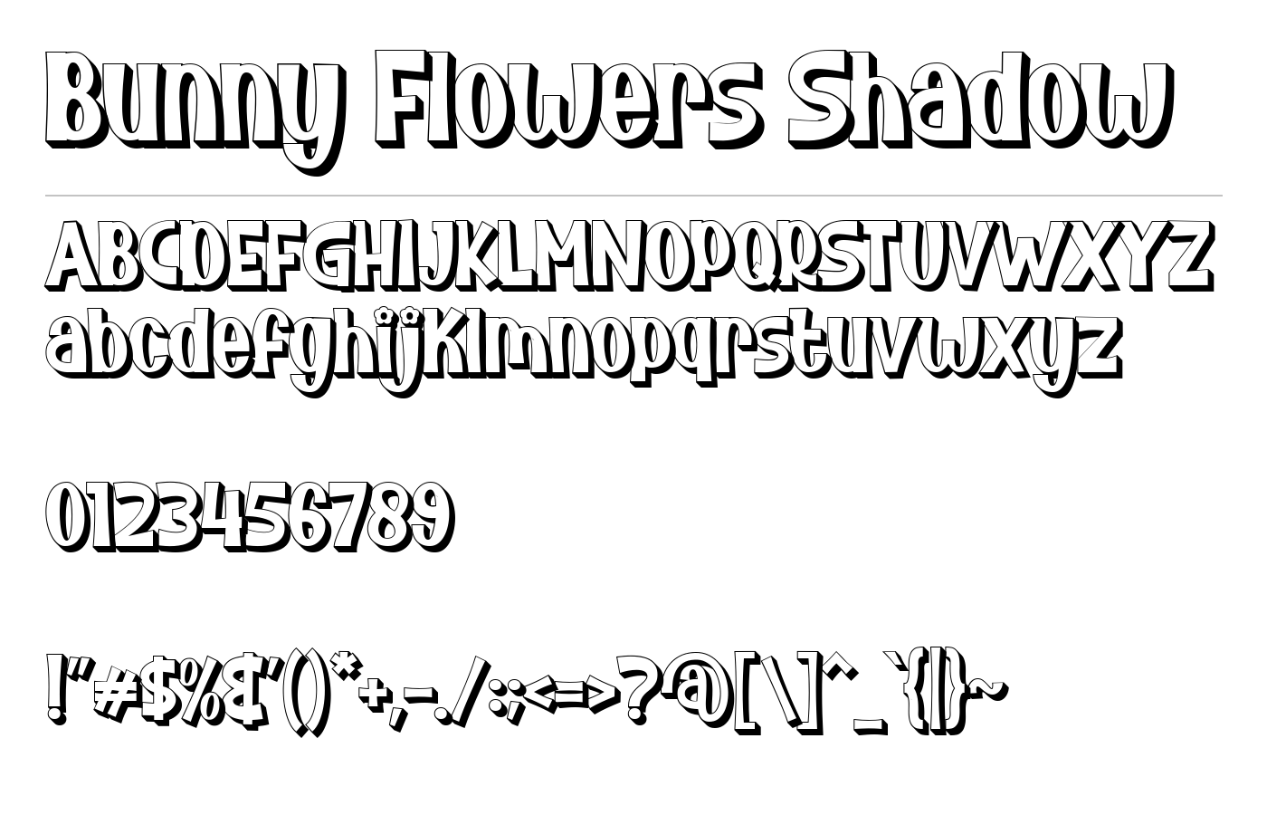 Bunny Flowers Font preview