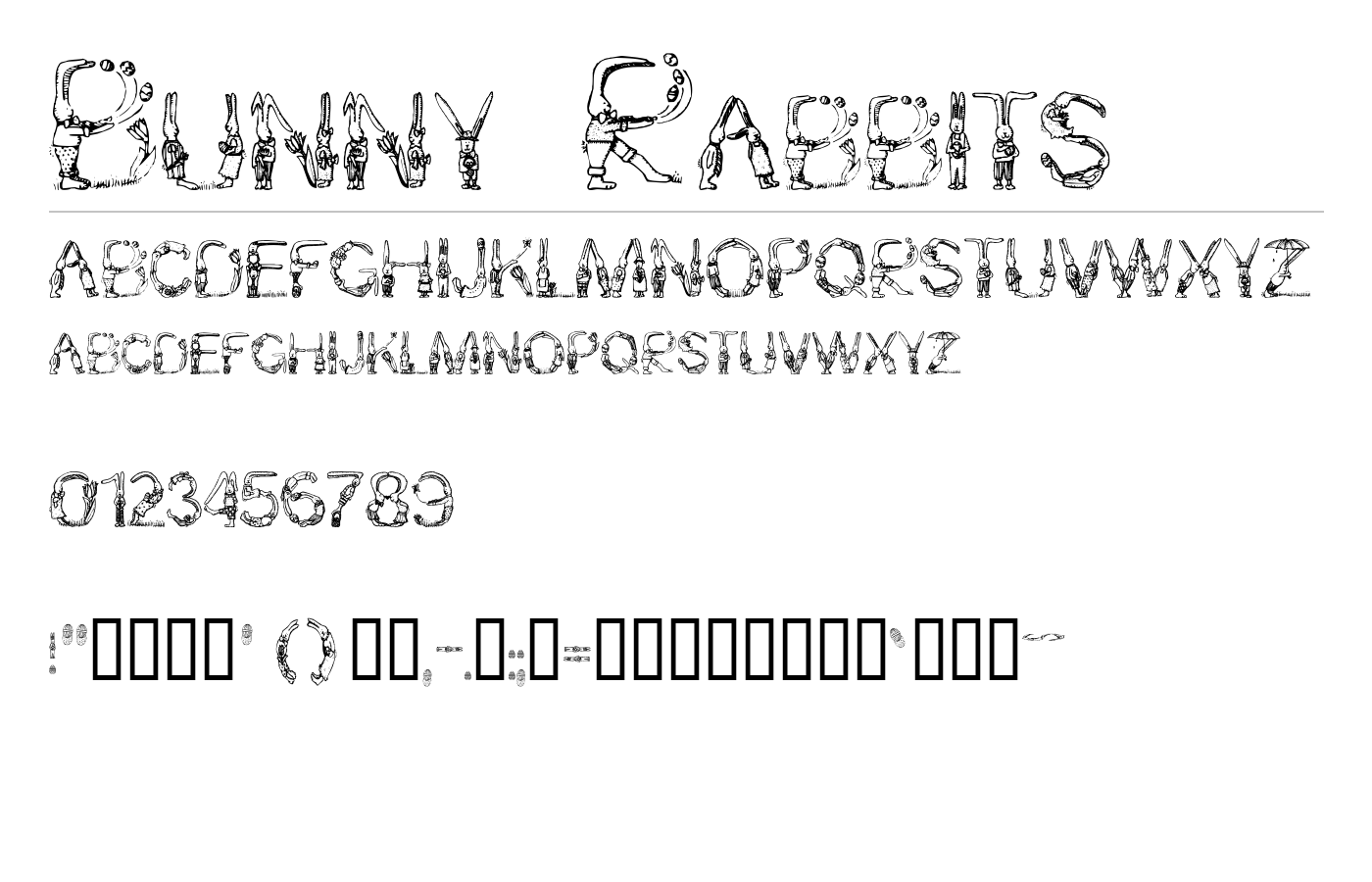 Bunny Rabbits Font preview