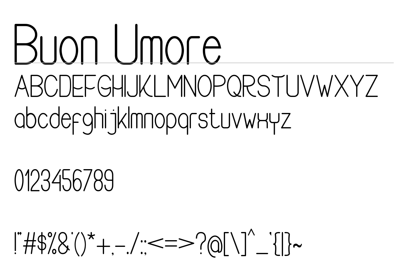 Buon Umore Font preview