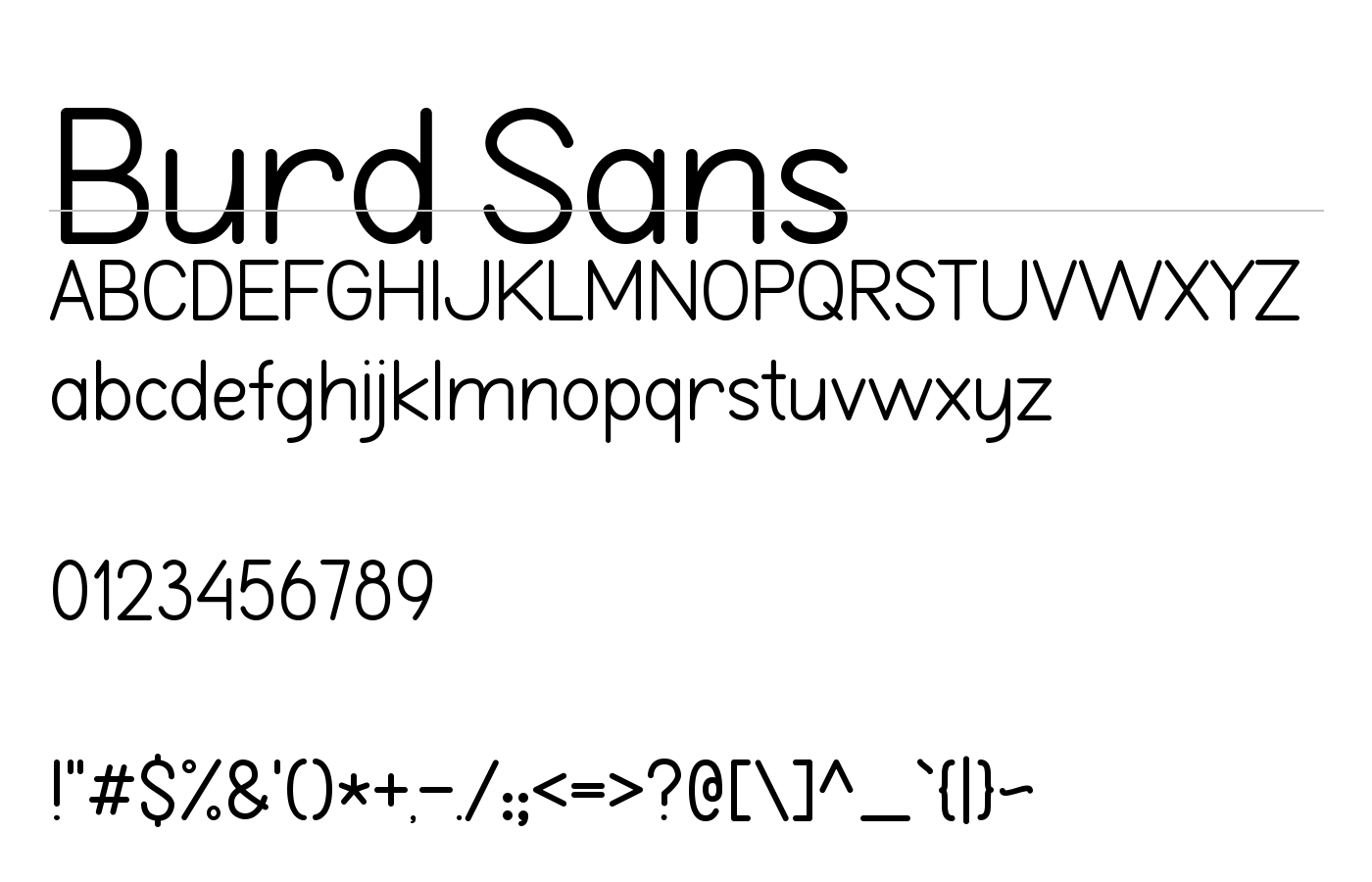 Burd Sans Font preview