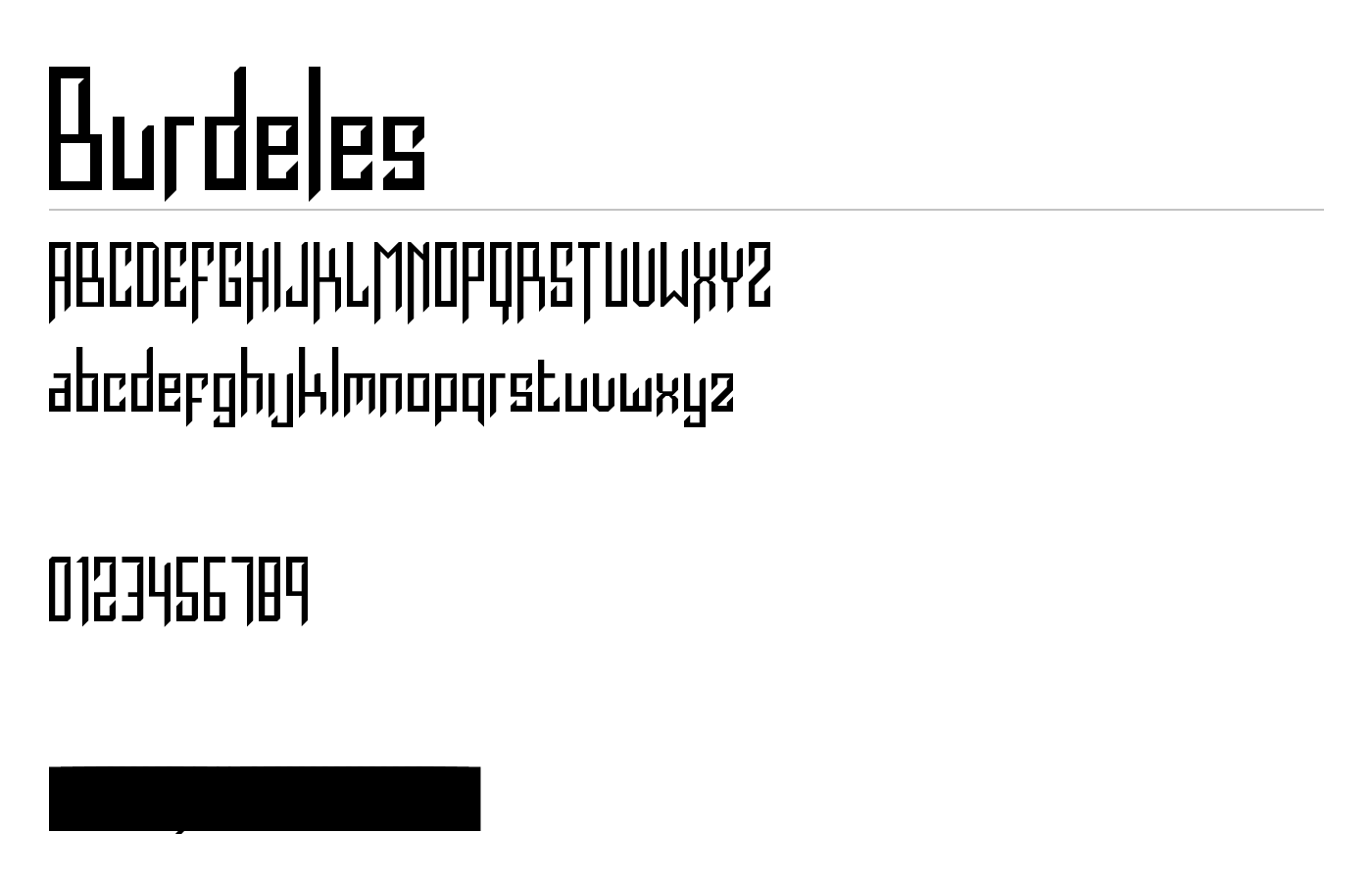 Burdeles Font preview