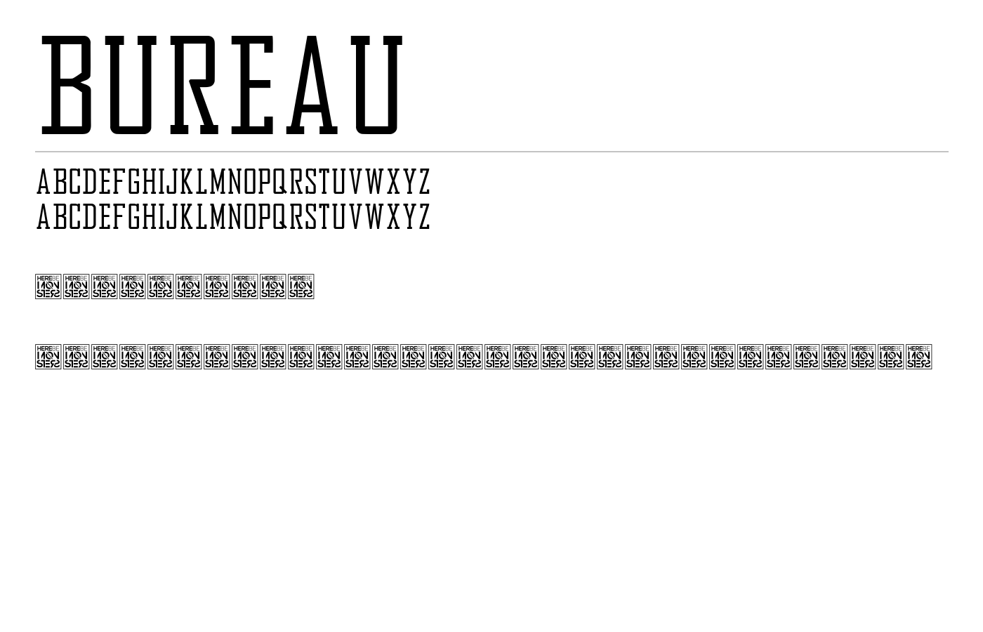 Bureau Font preview