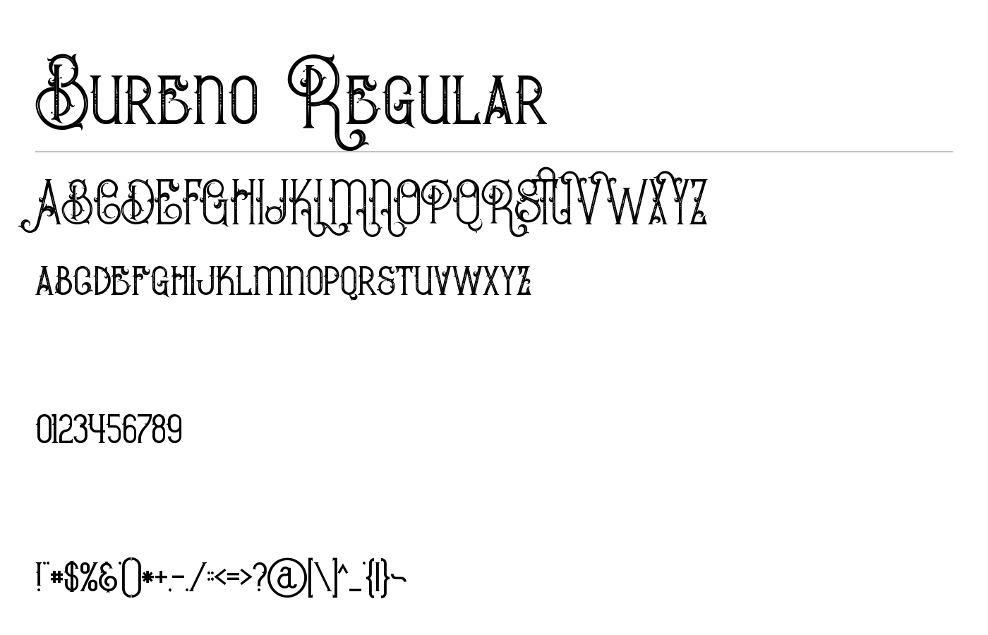 Bureno Regular Font preview