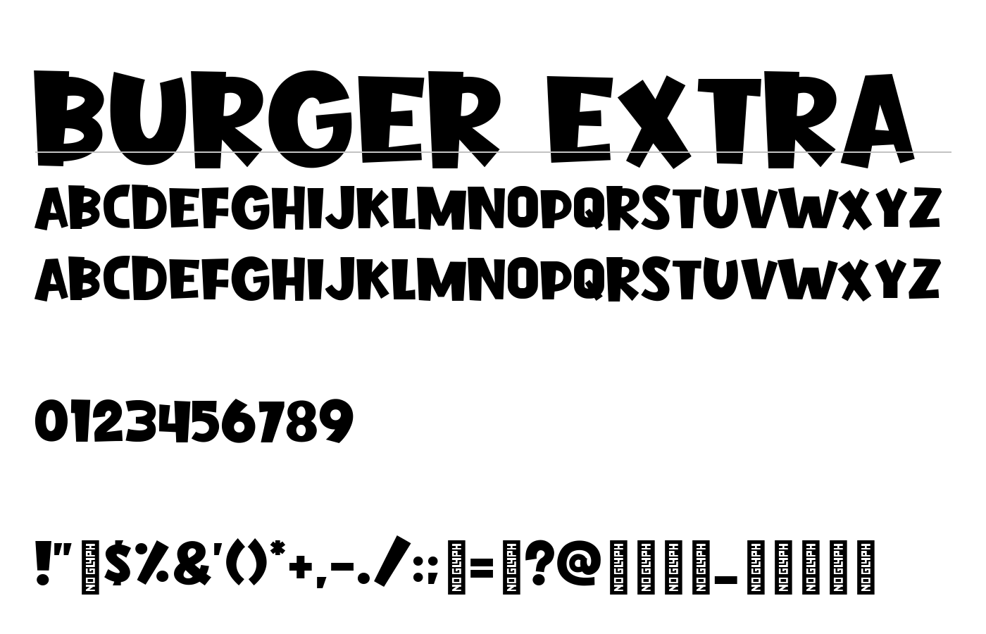 Burger Extra Font preview