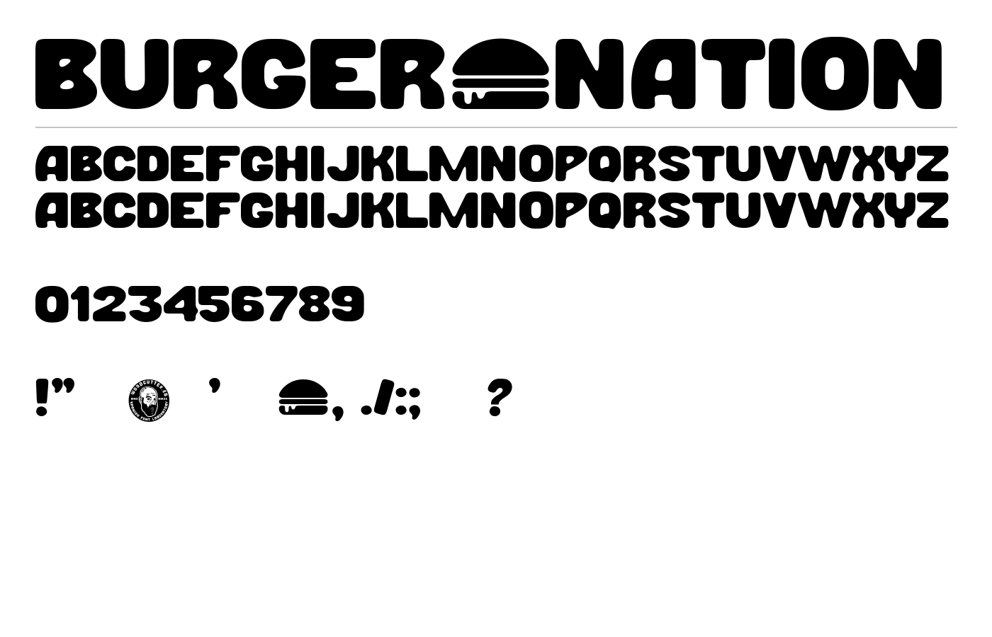 Burger+Nation Font preview