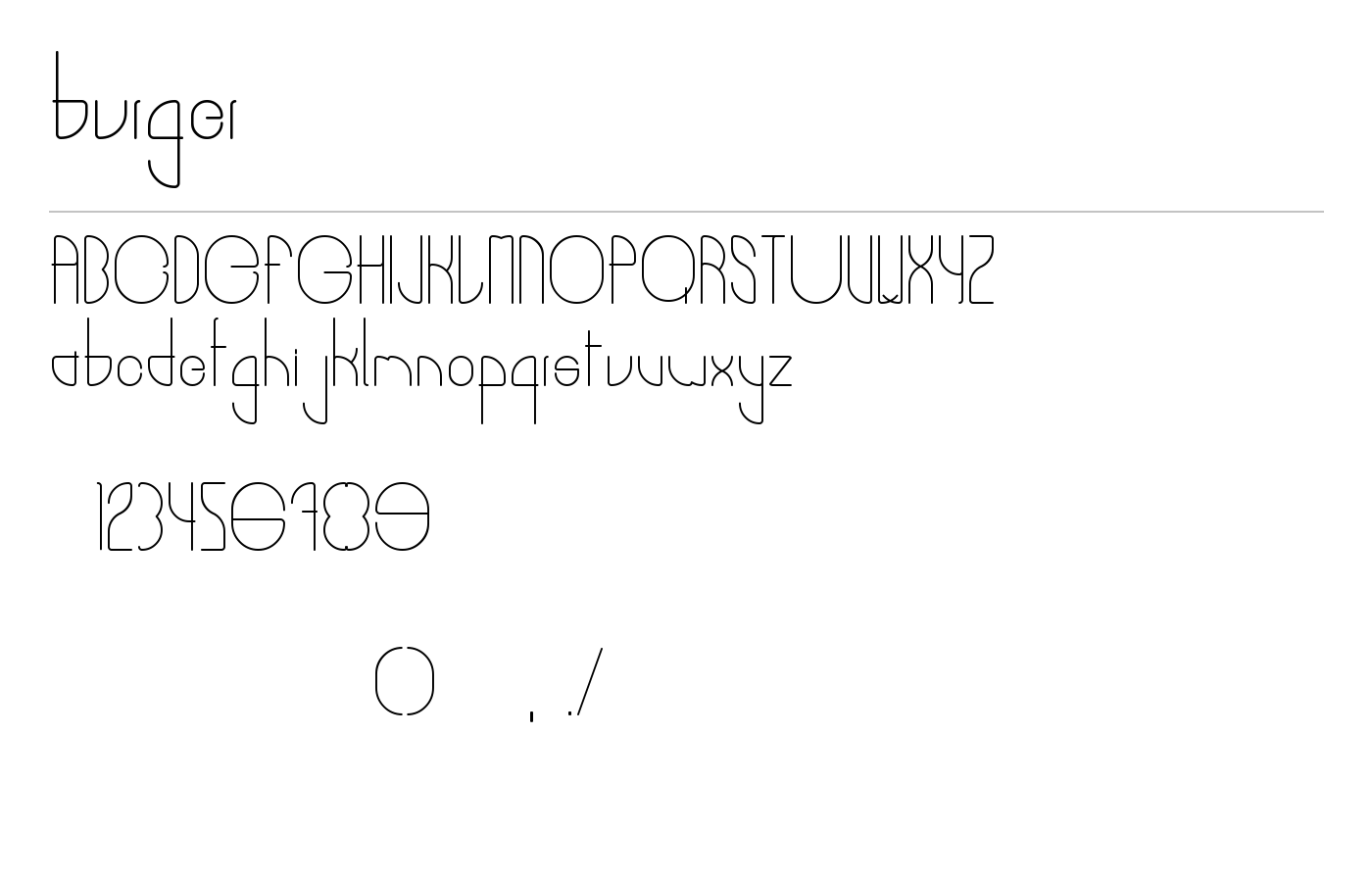 burger Font preview