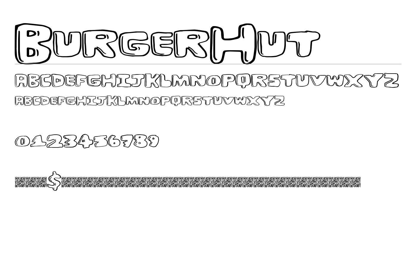 BurgerHut Font preview