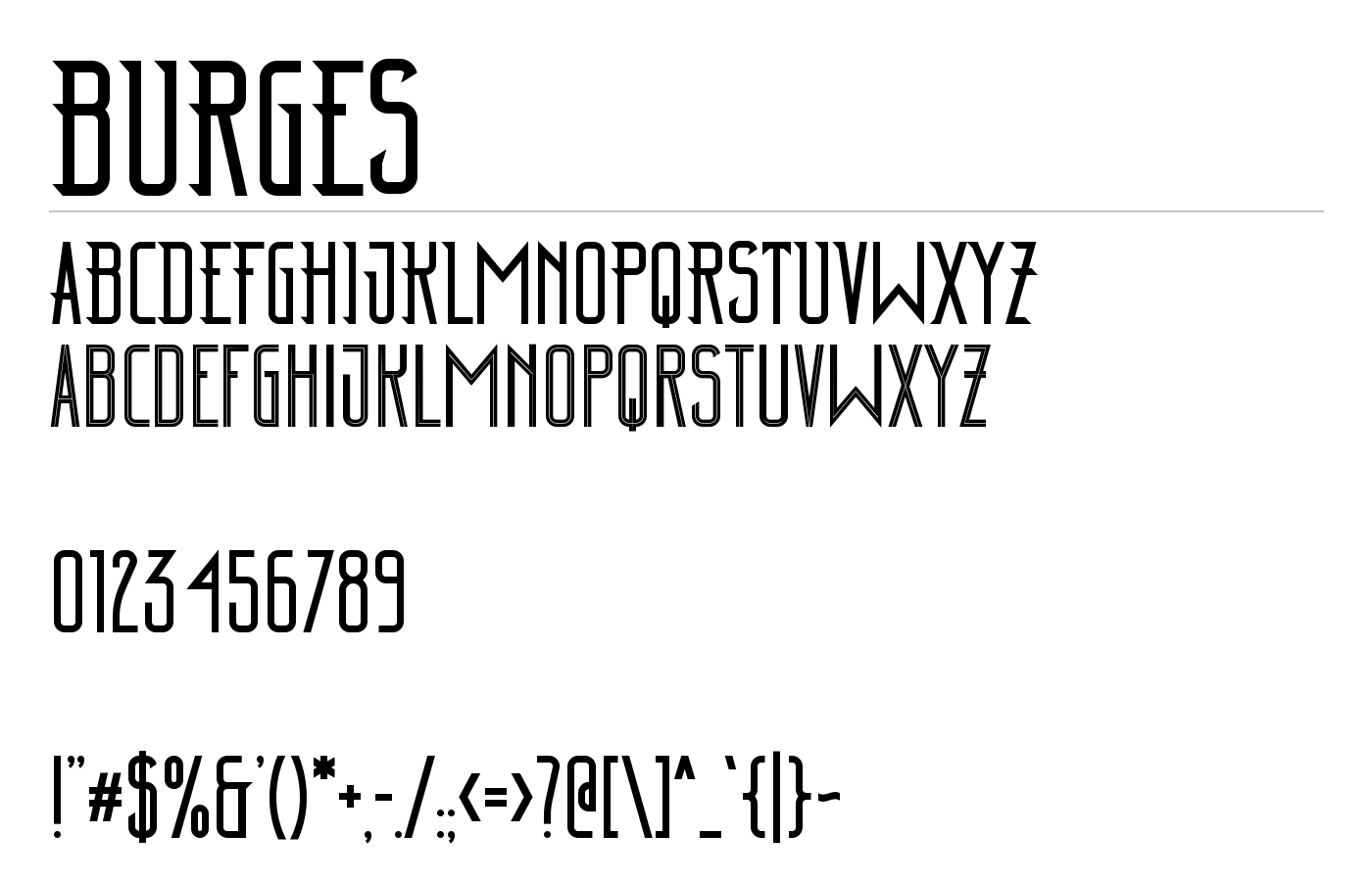 BURGES Font preview