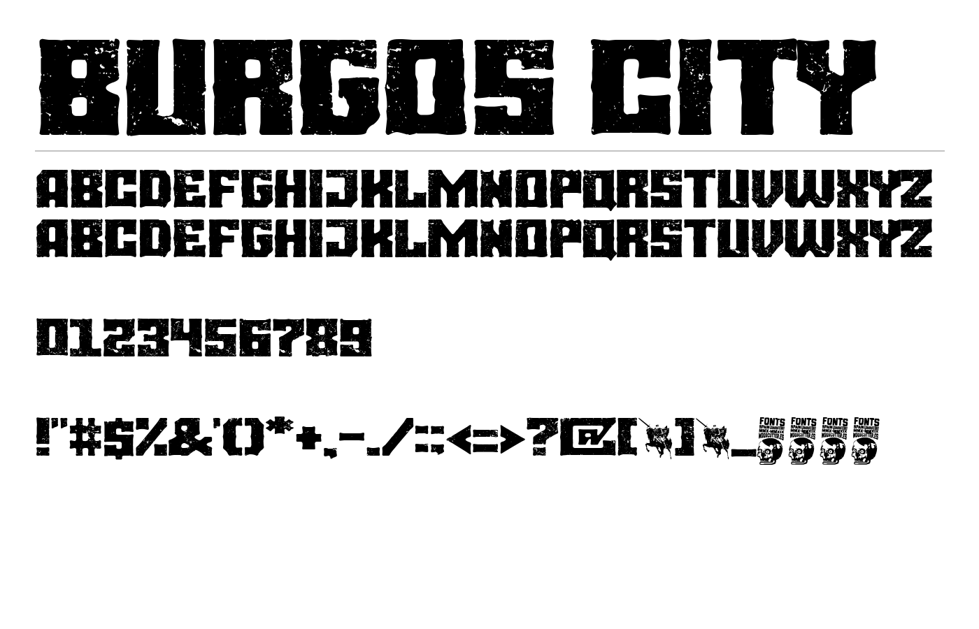 Burgos city Font preview