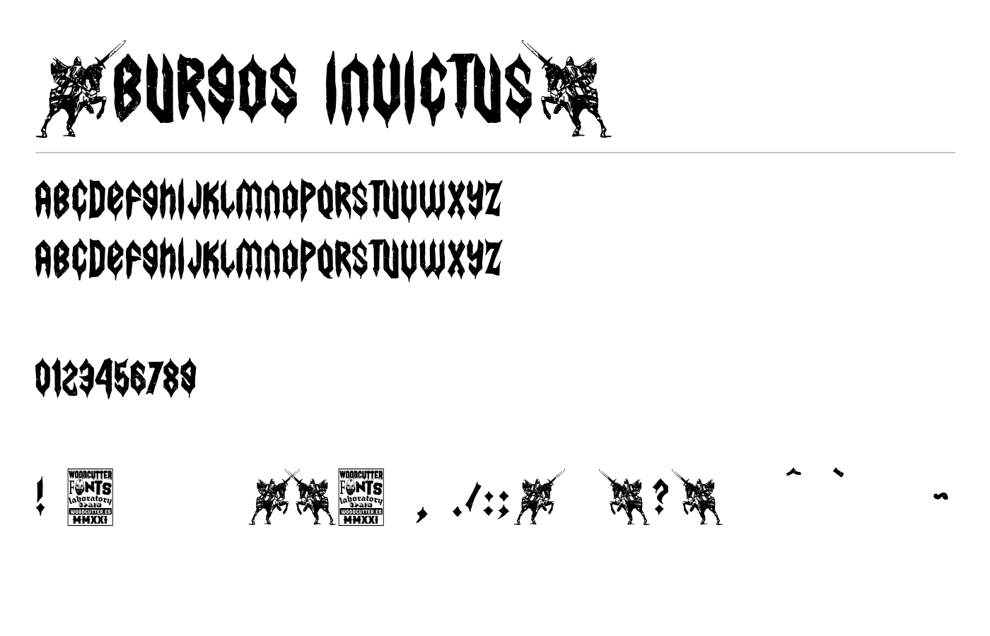 (Burgos Invictus) Font preview