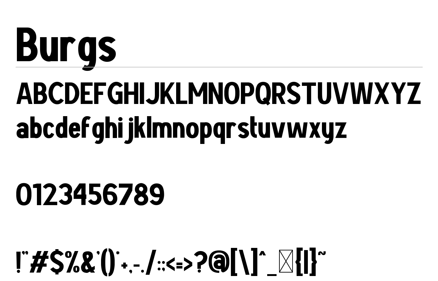 Burgs Font preview