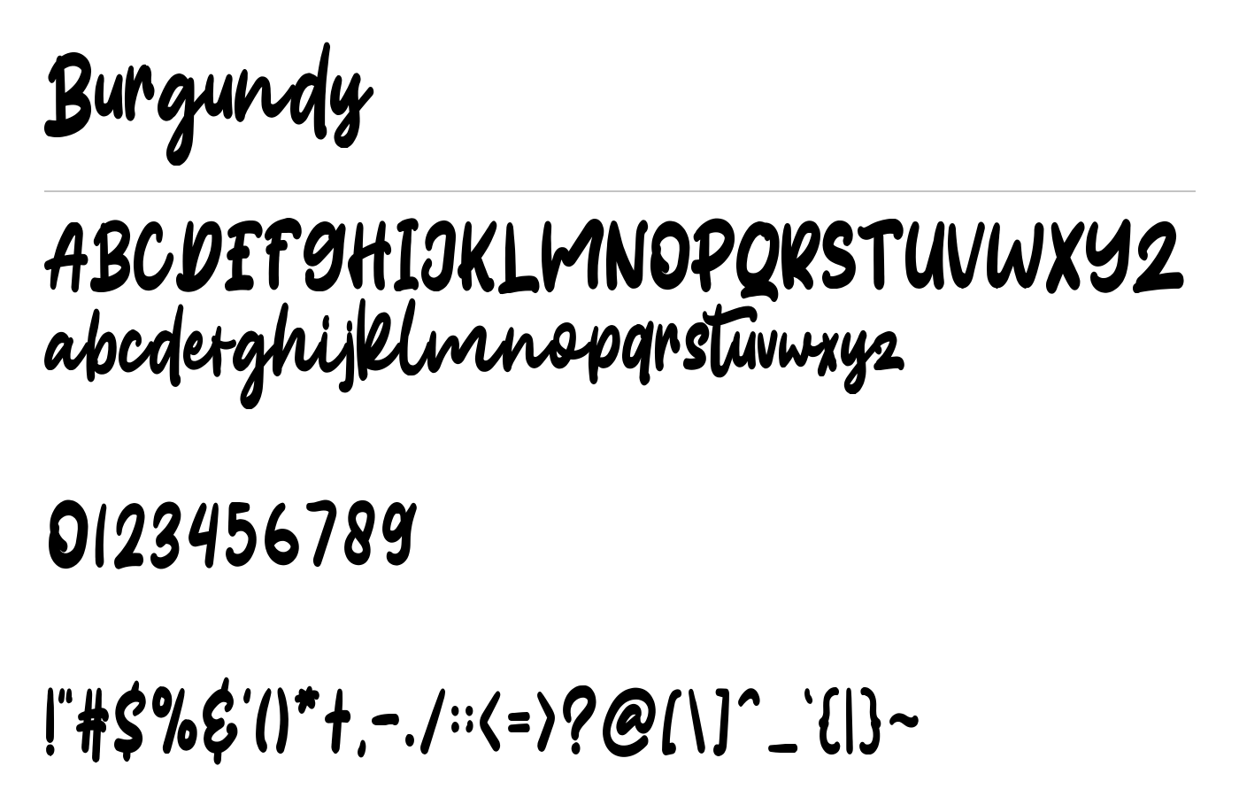 Burgundy Font preview