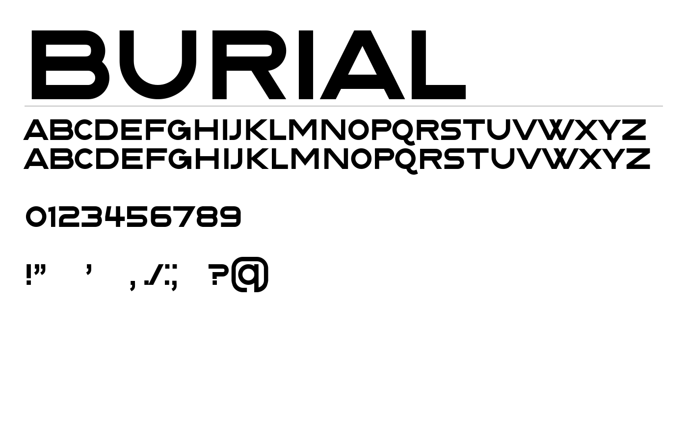 Burial Font preview