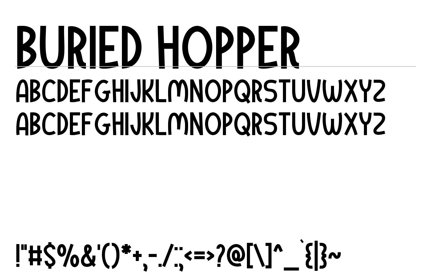 Buried Hopper Font preview