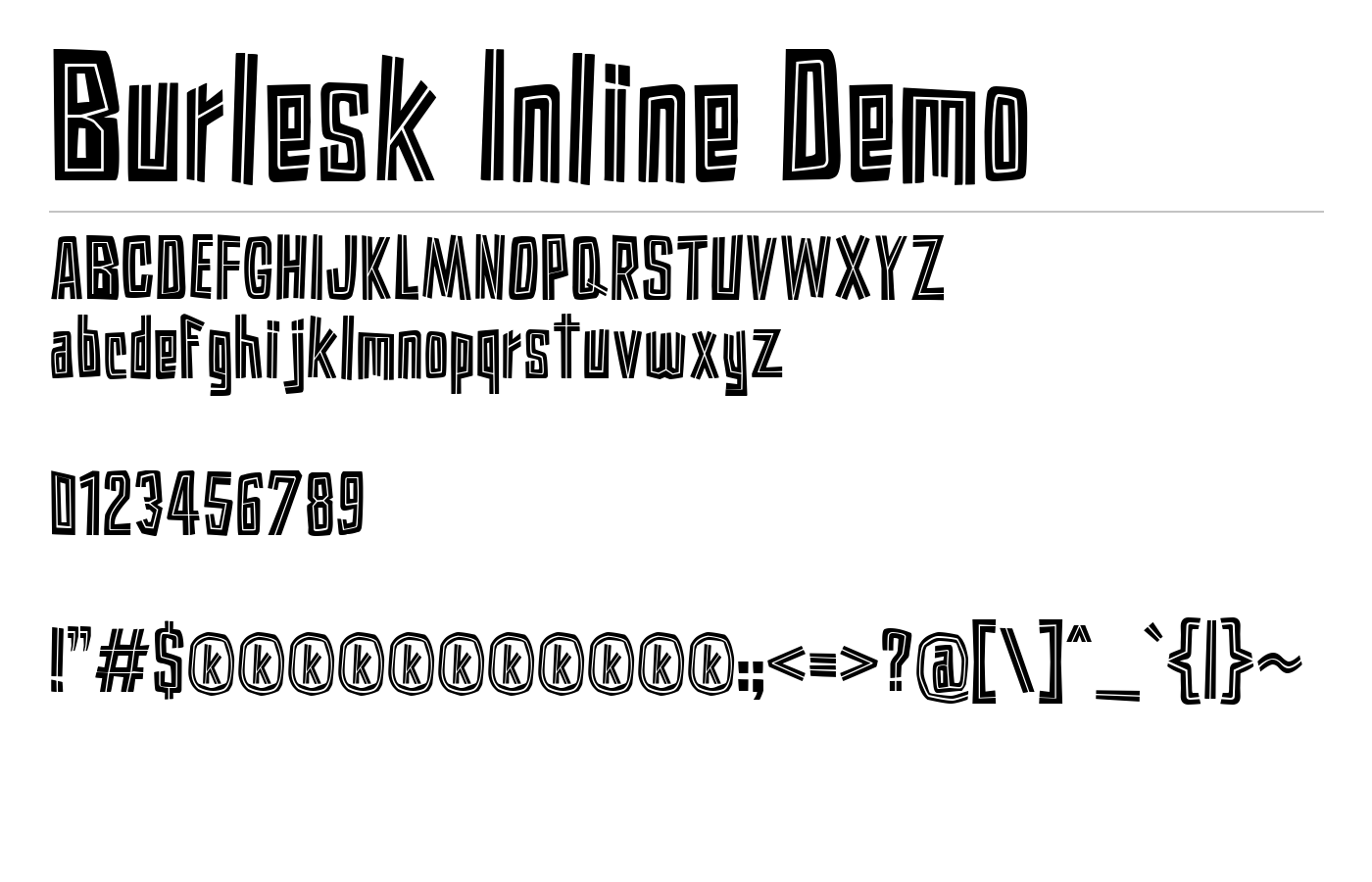 Burlesk Font preview