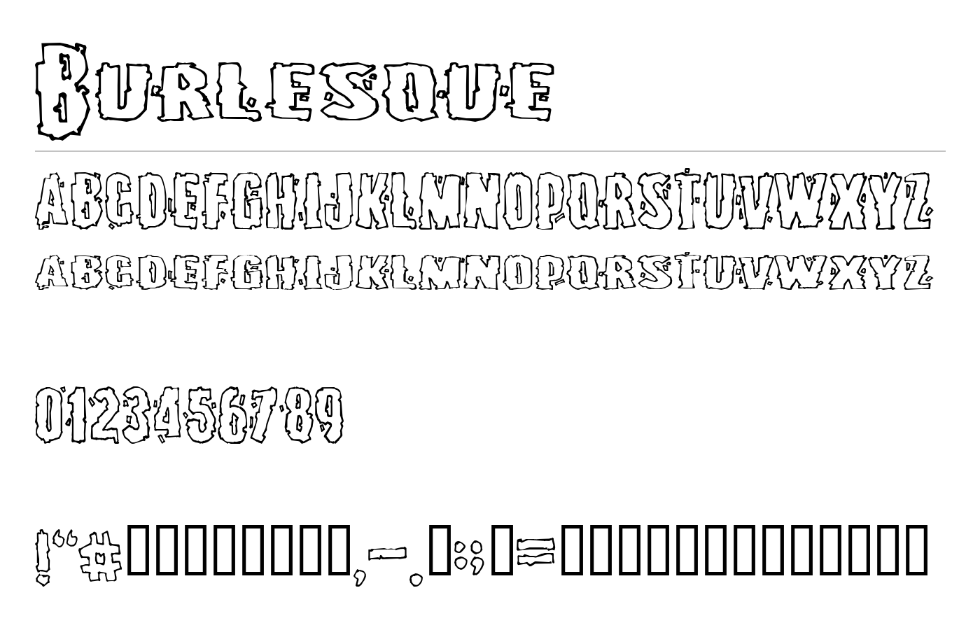 Burlesque Font preview