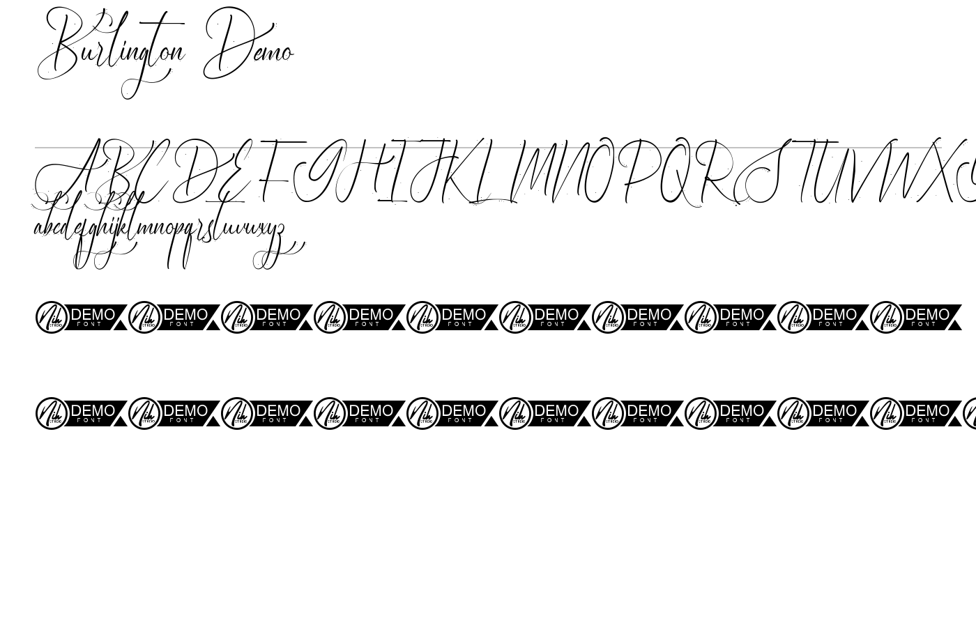 Burlington Demo Font preview