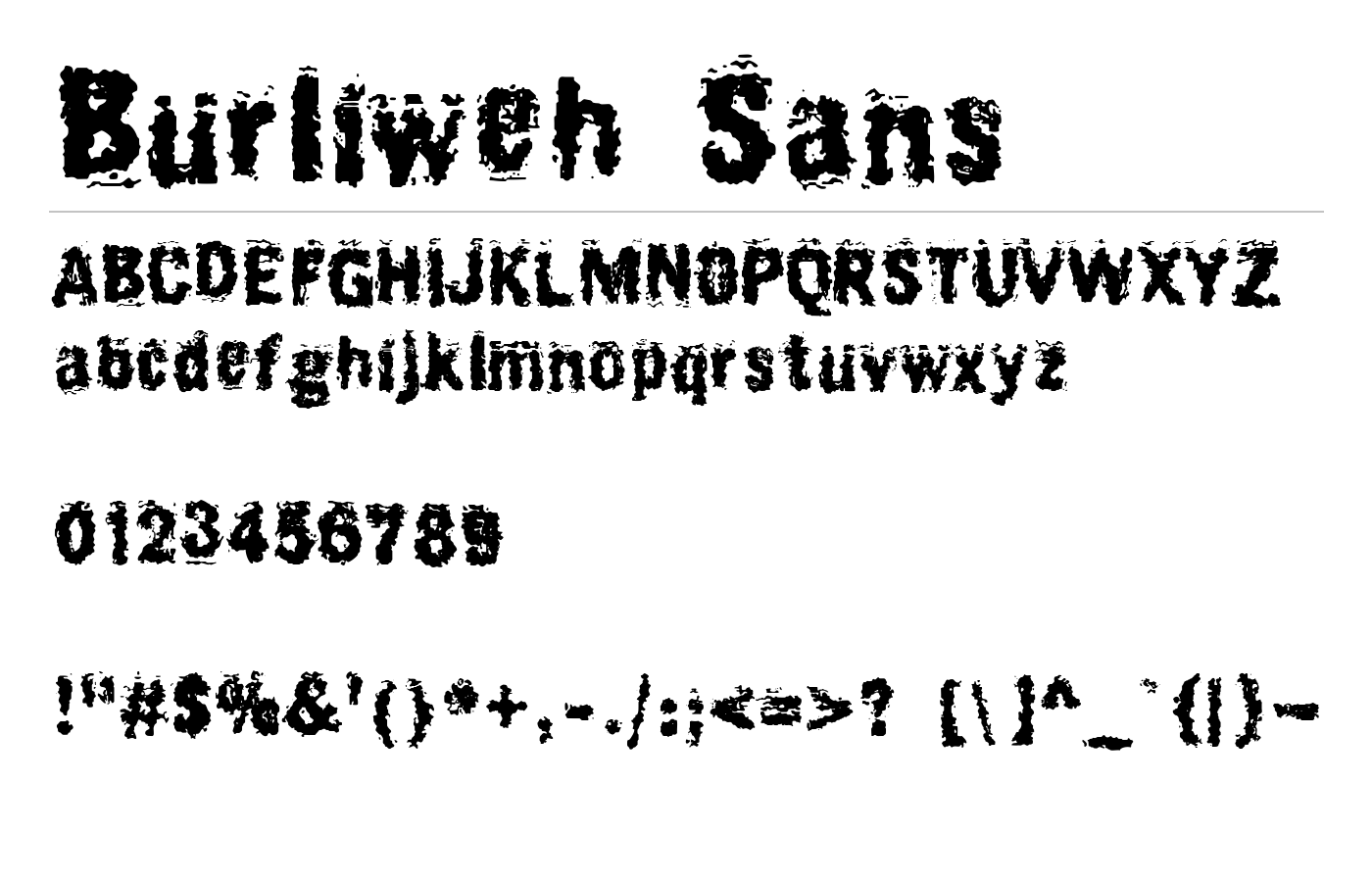 Burliweh Sans Font preview