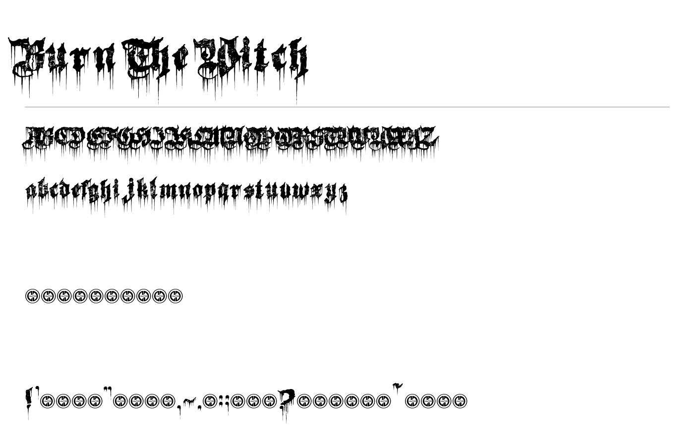 Burn The Witch Font preview