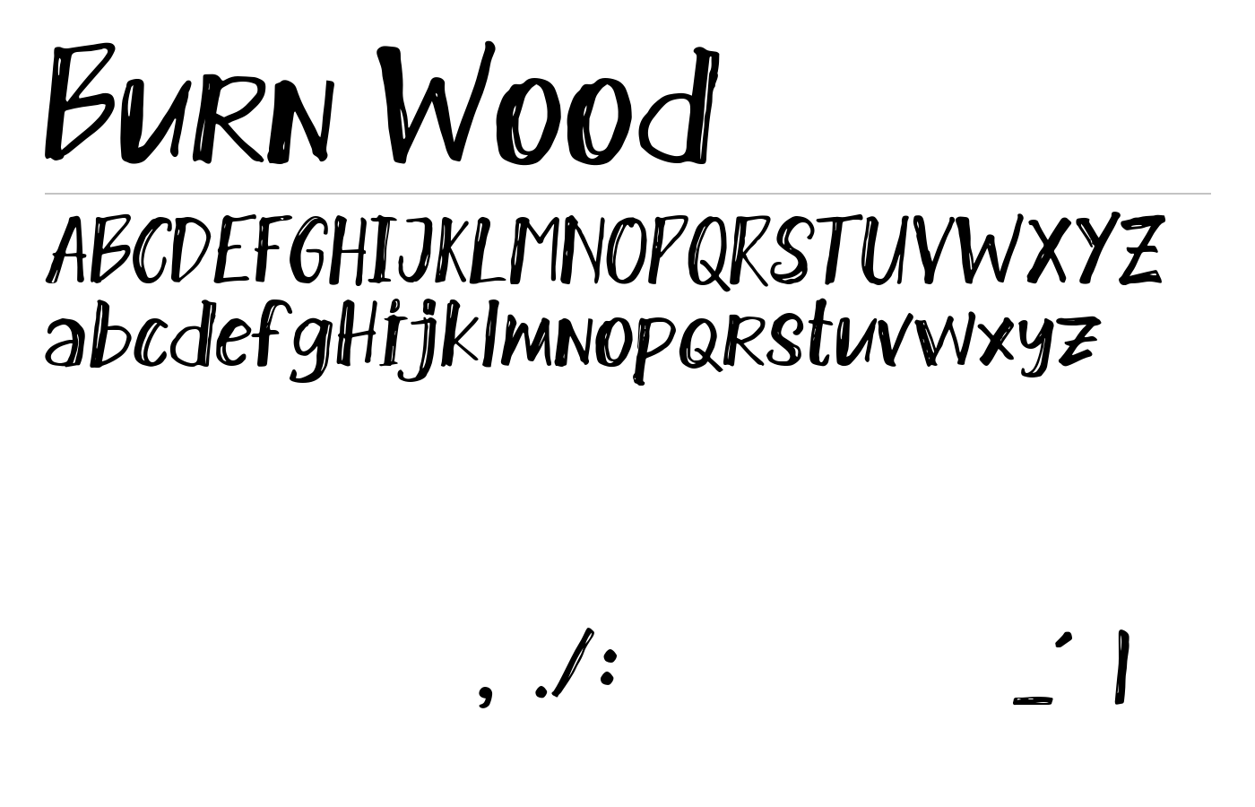 Burn Wood Font preview