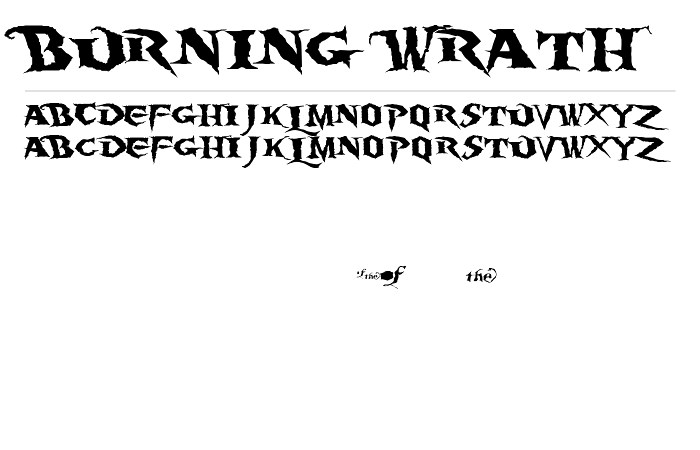 Burning Wrath Font preview