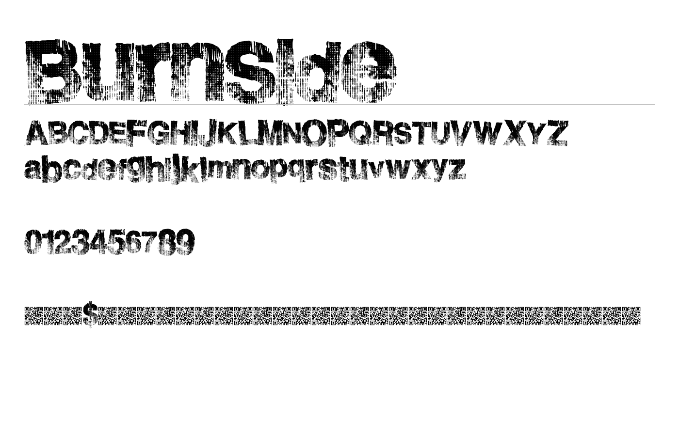 BurnSide Font preview