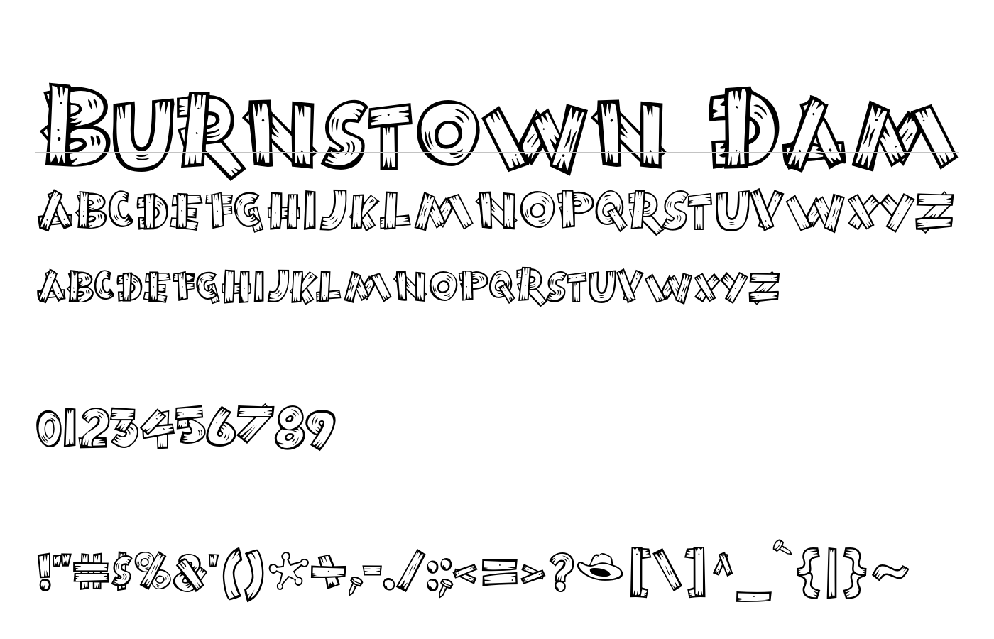Burnstown Dam Font preview