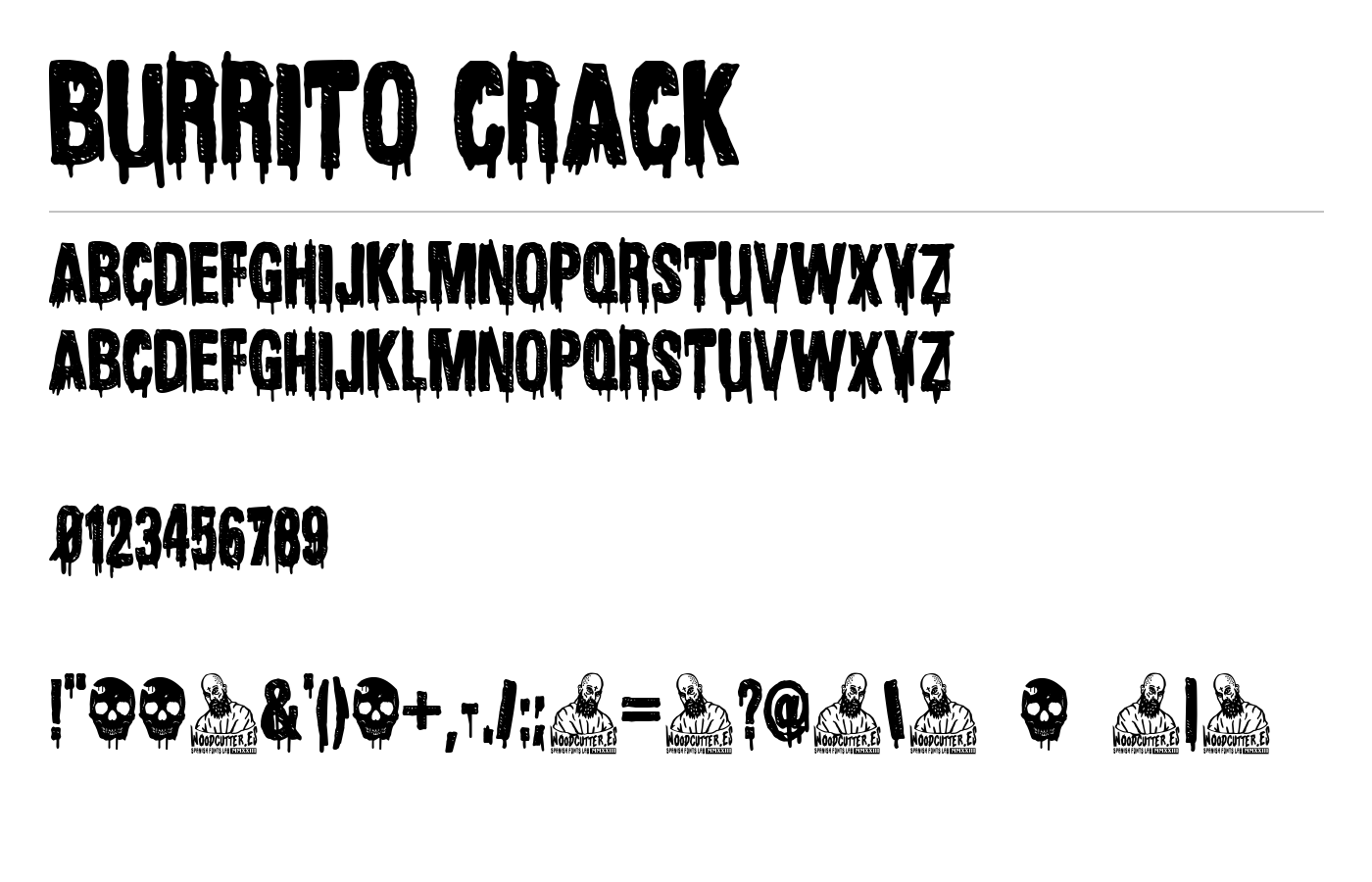 Burrito Crack Font preview