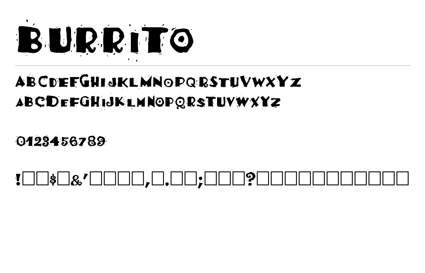 Burrito Font preview