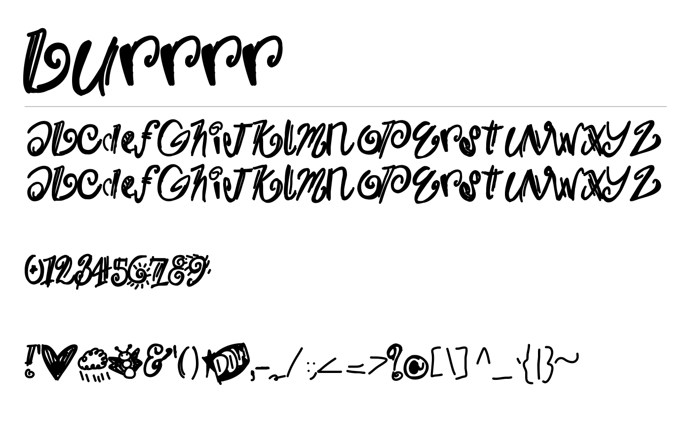 Burrrr Font preview