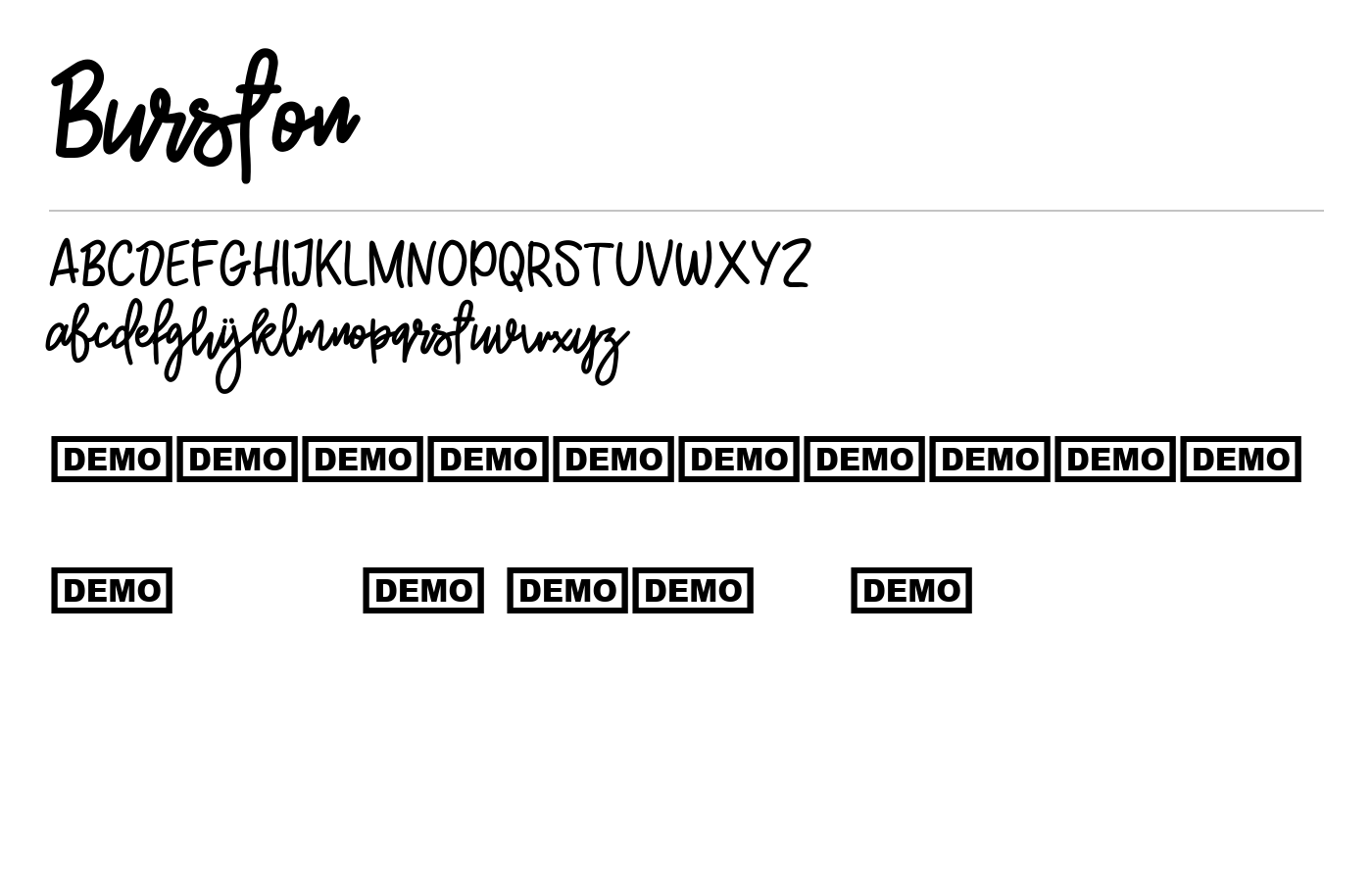 Burston Font preview