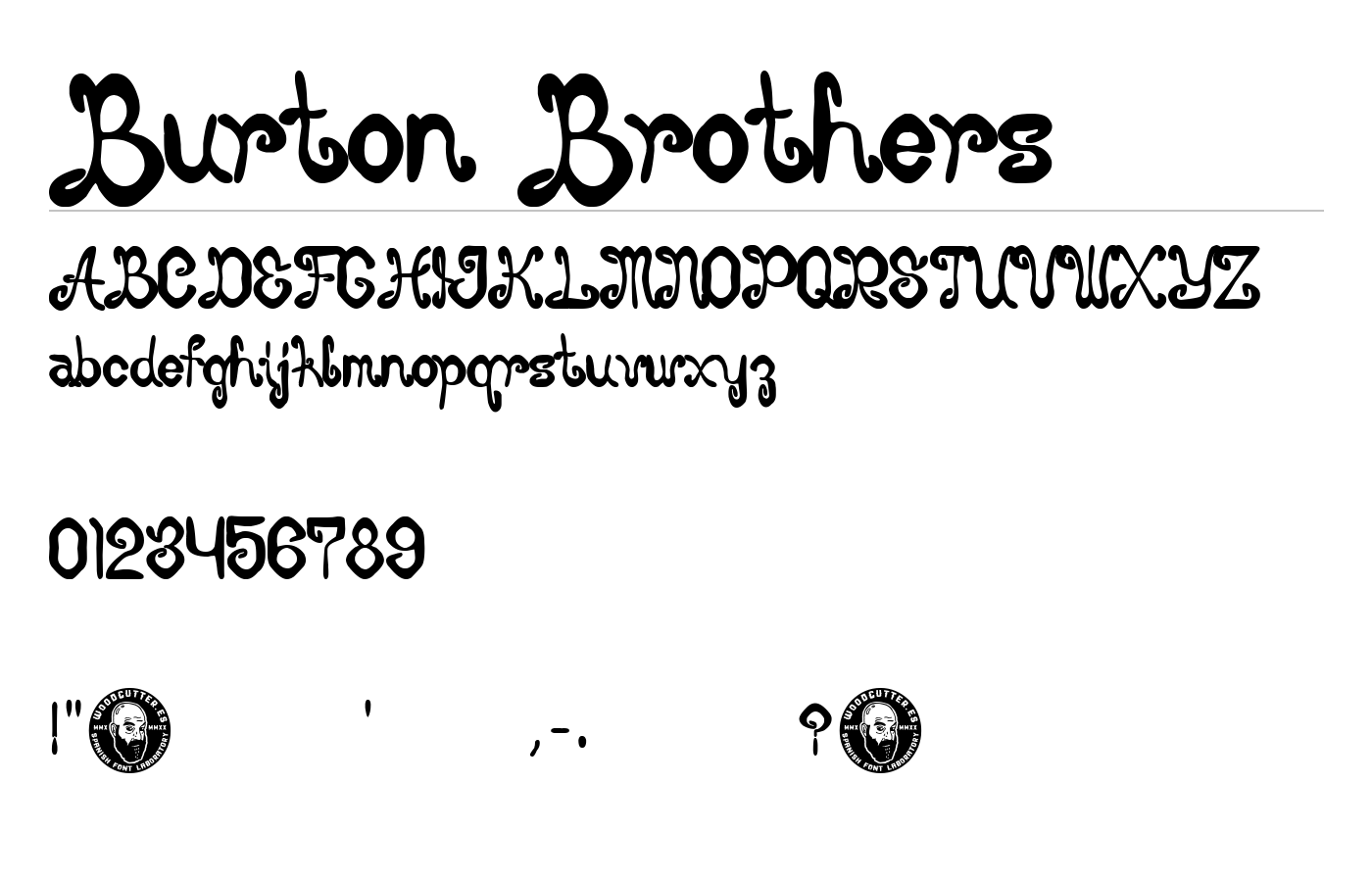 Burton Brothers Font preview