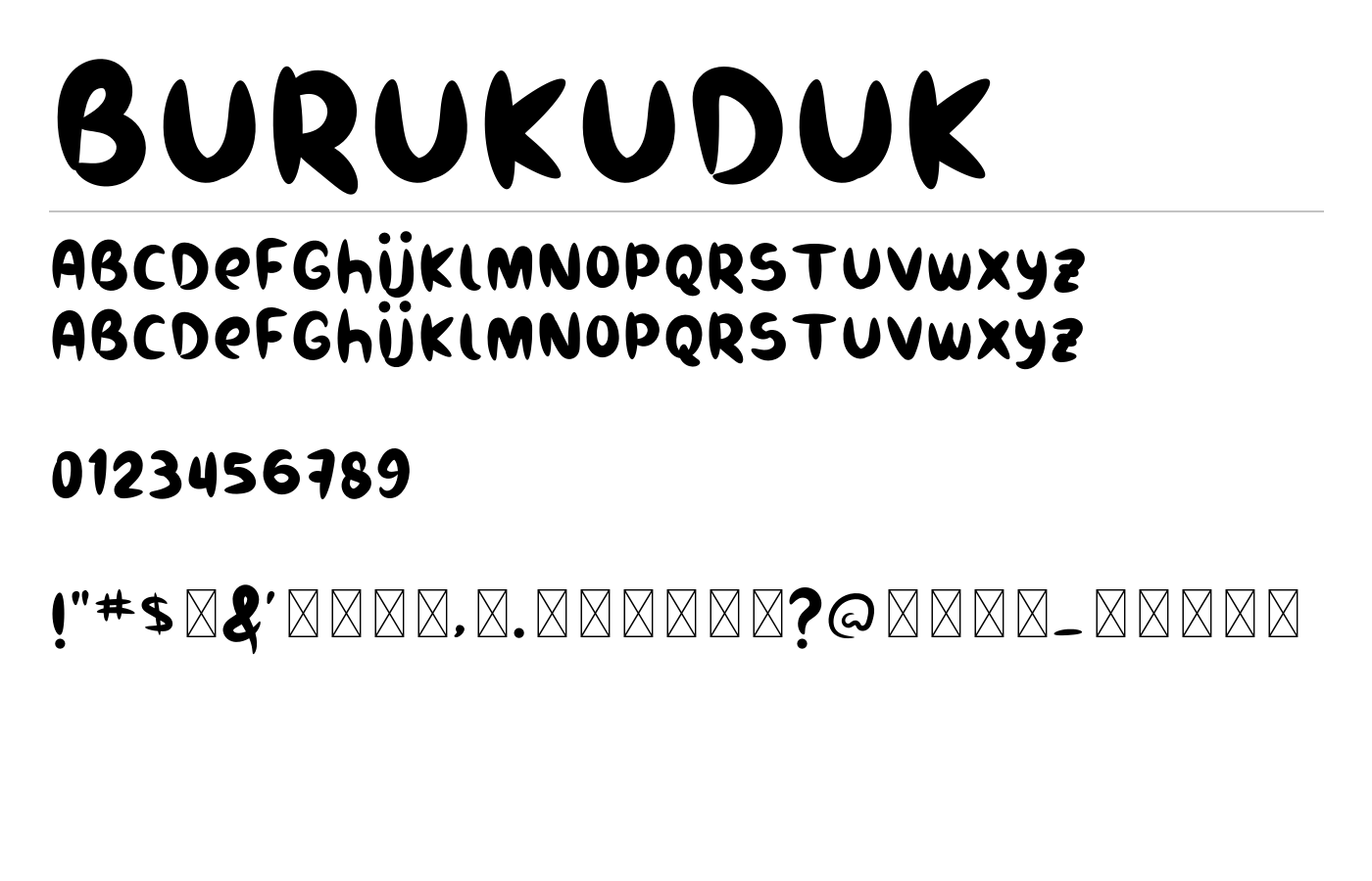 Burukuduk Font preview