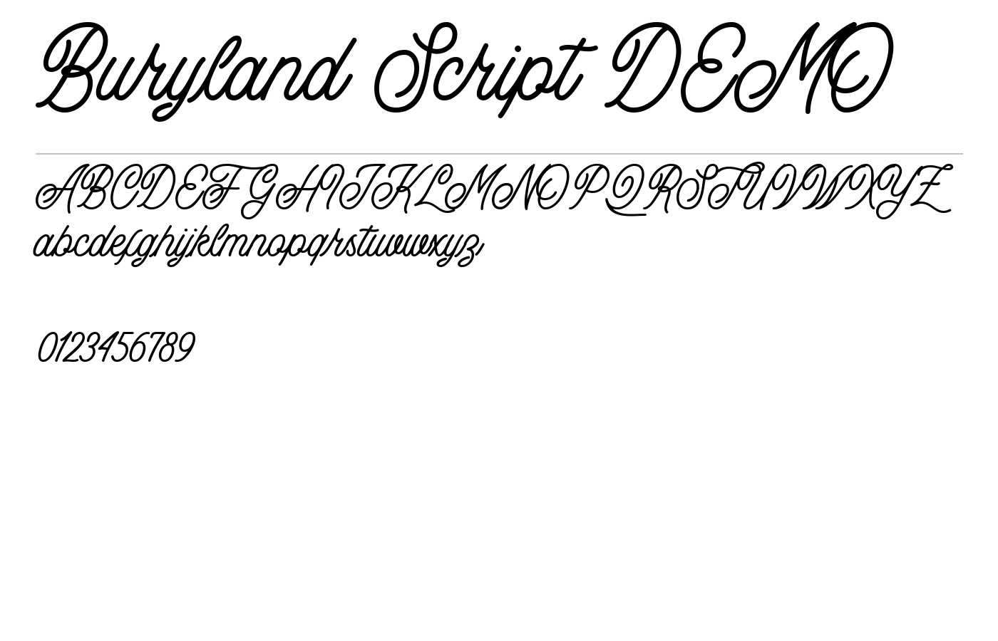 Buryland Vintage Monoline Script preview