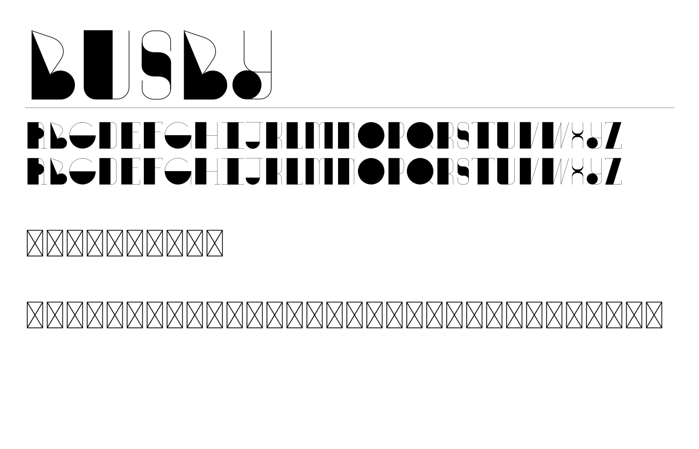 Busby Font preview