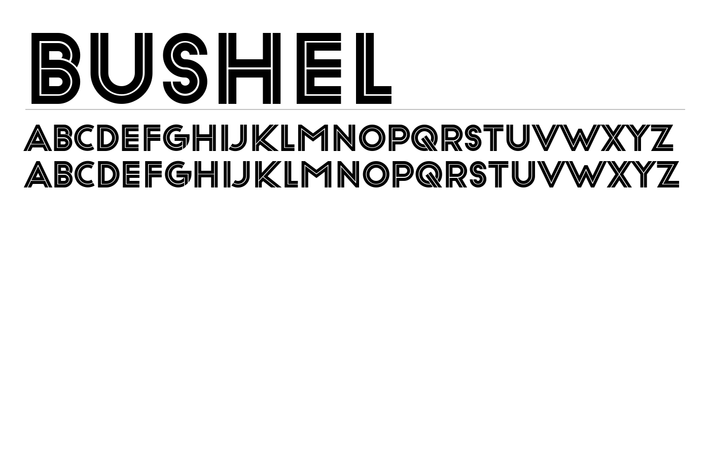 Bushel Font preview