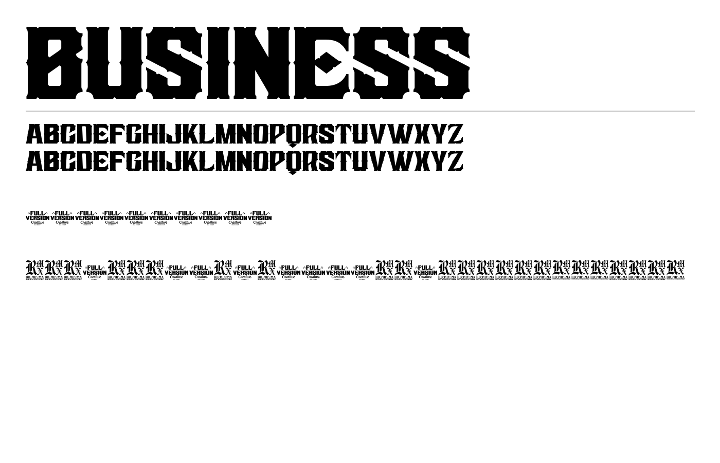 Business Font preview