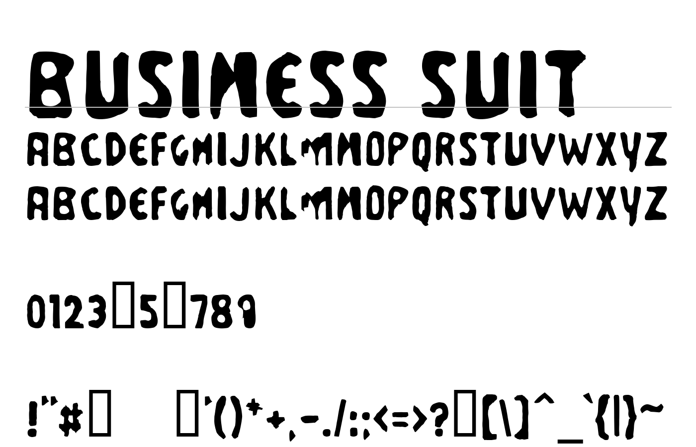 Business Suit Font preview