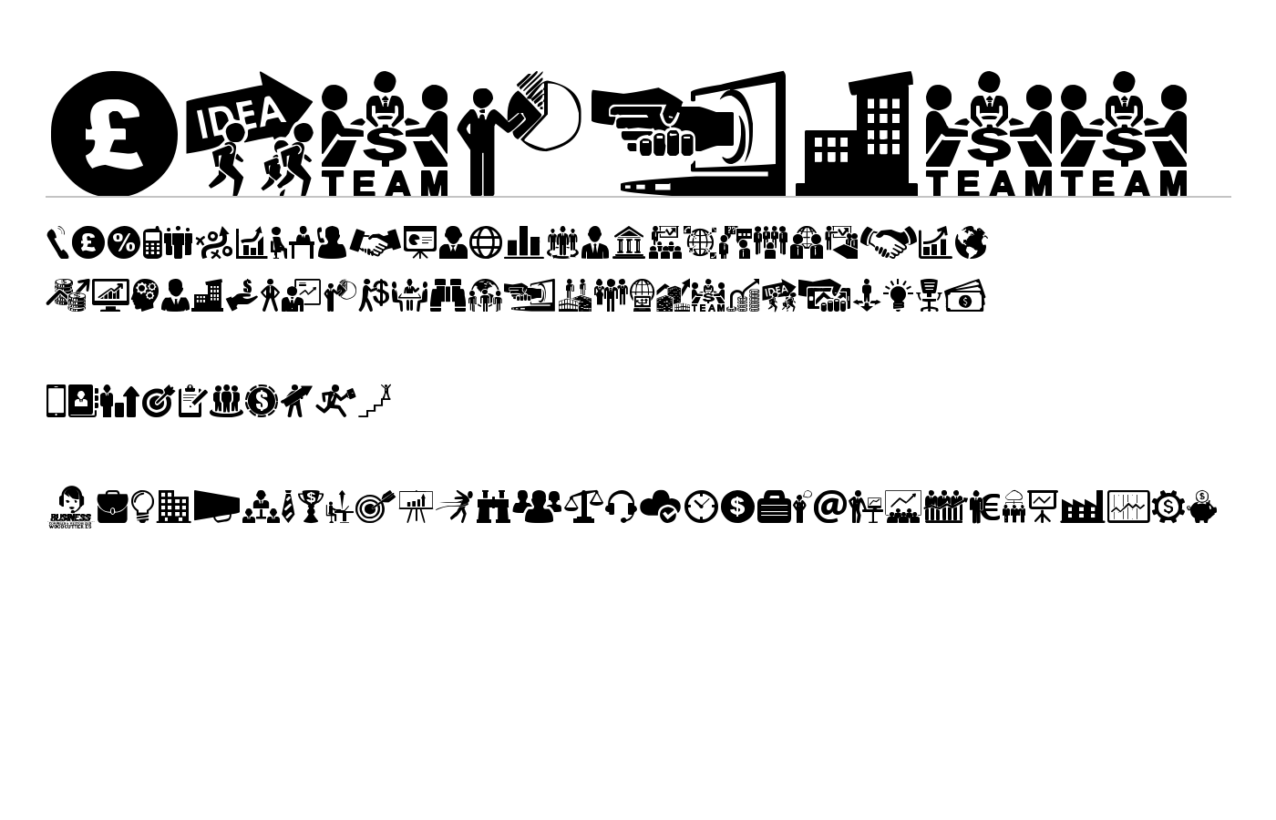 Business Font preview