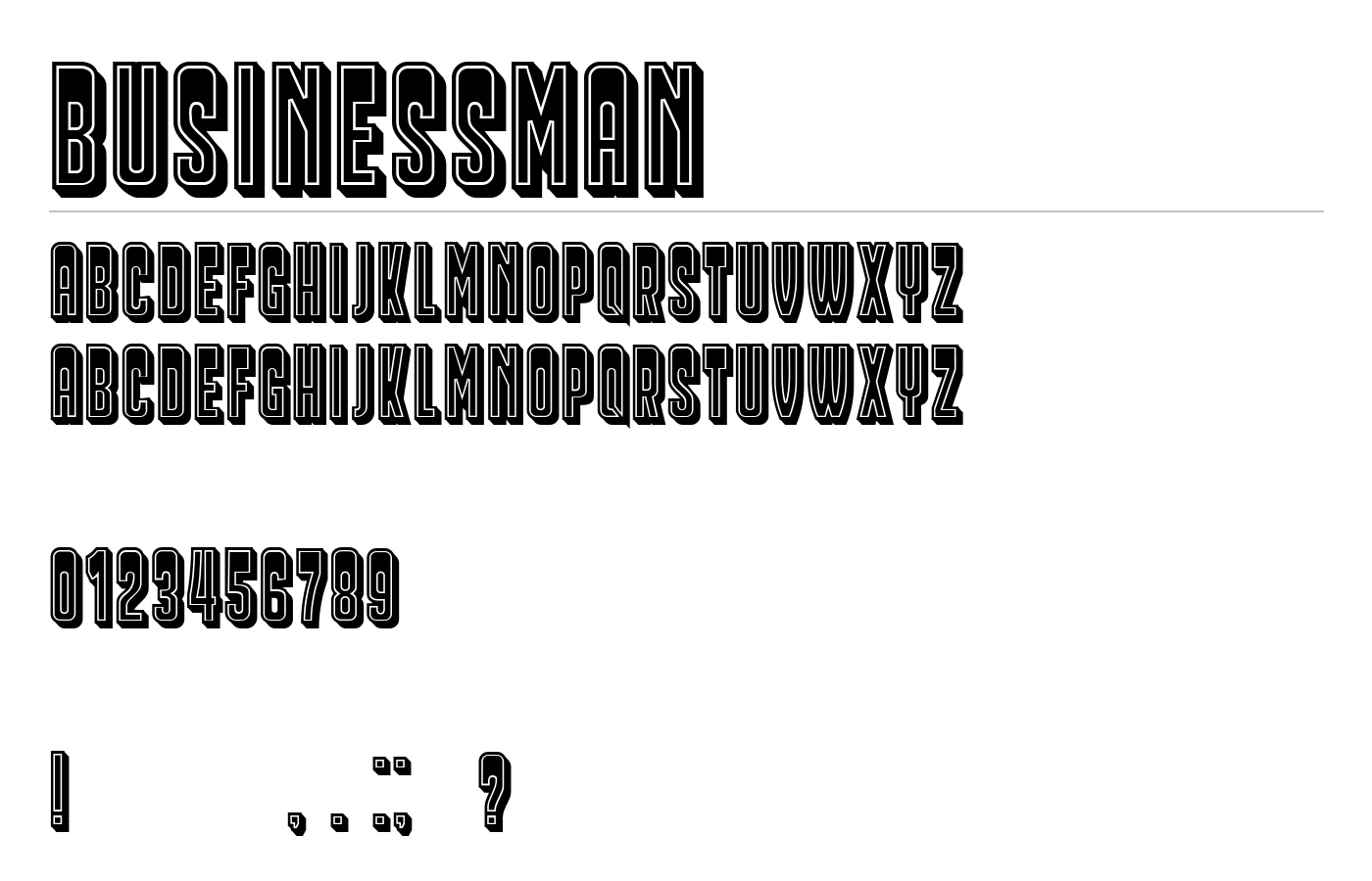 Businessman Font preview