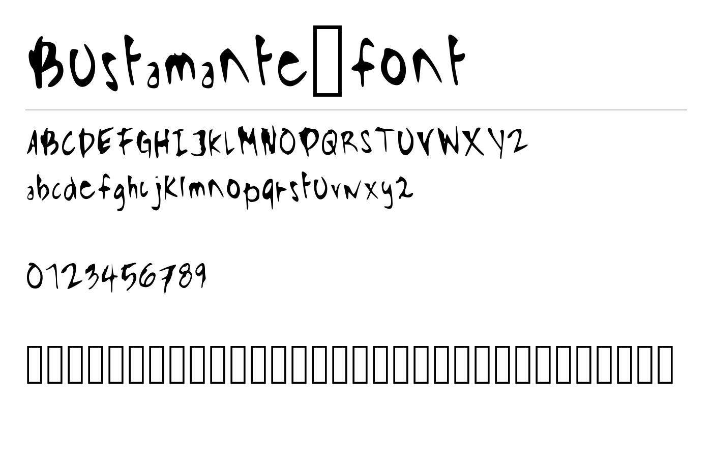 Bustamante_font preview