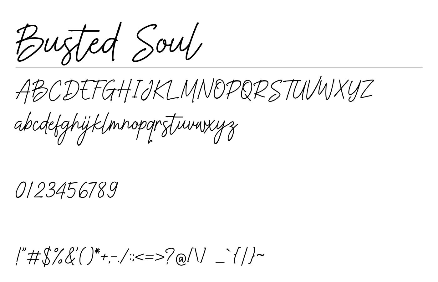 Busted Soul Font preview