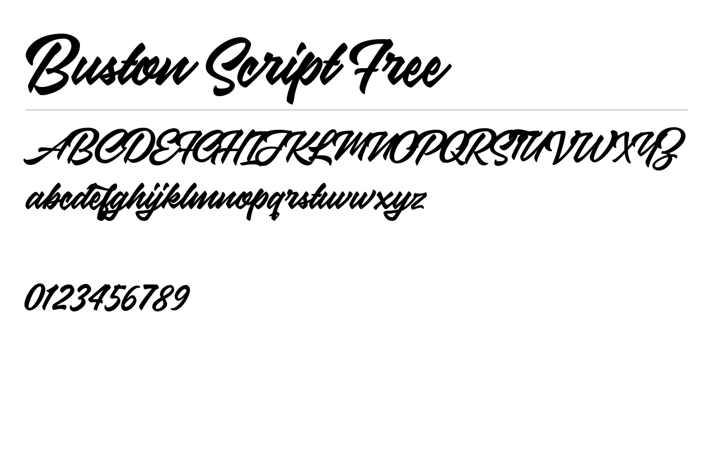 Buston Script Font preview