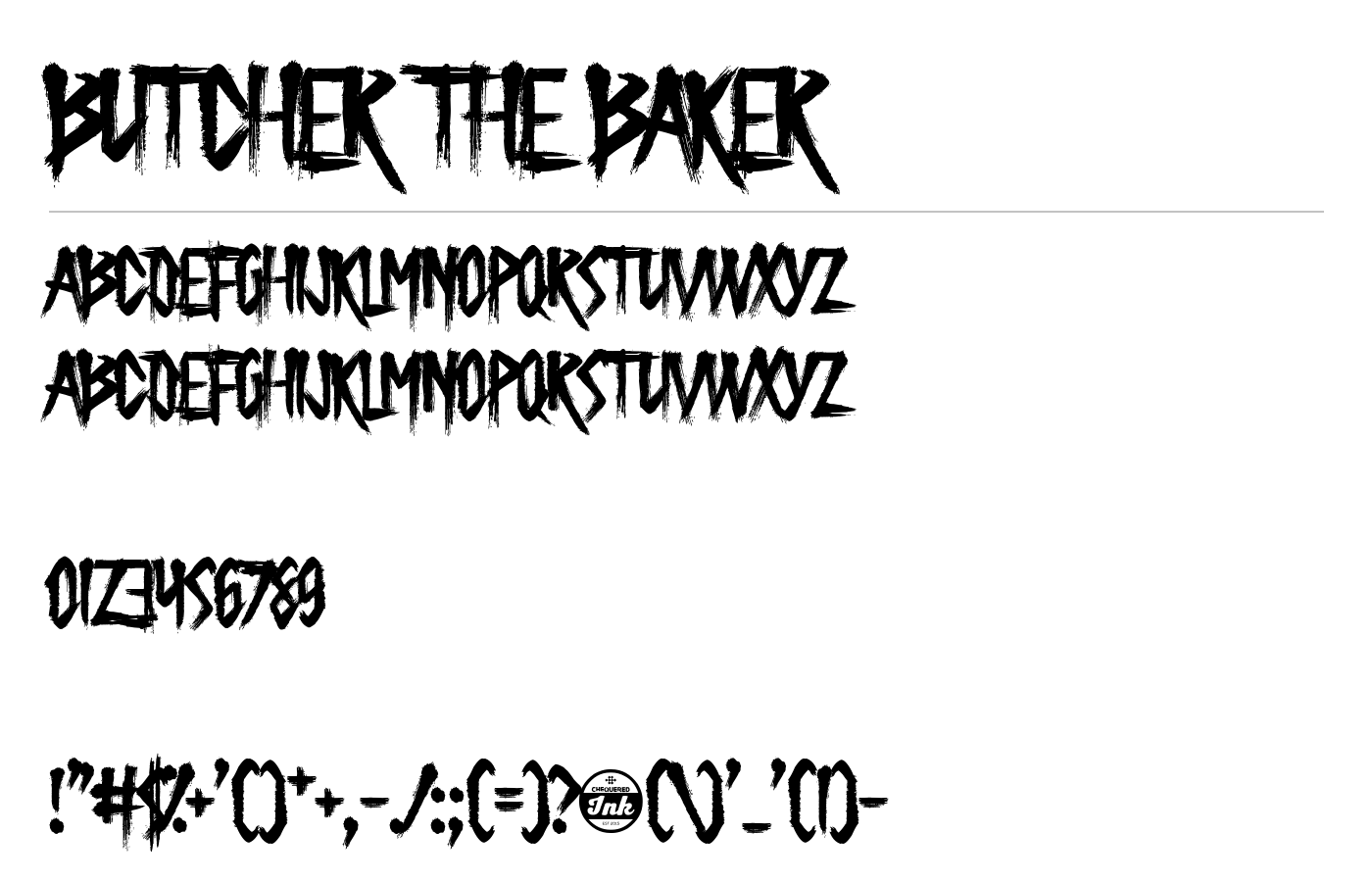 Butcher the Baker Font preview