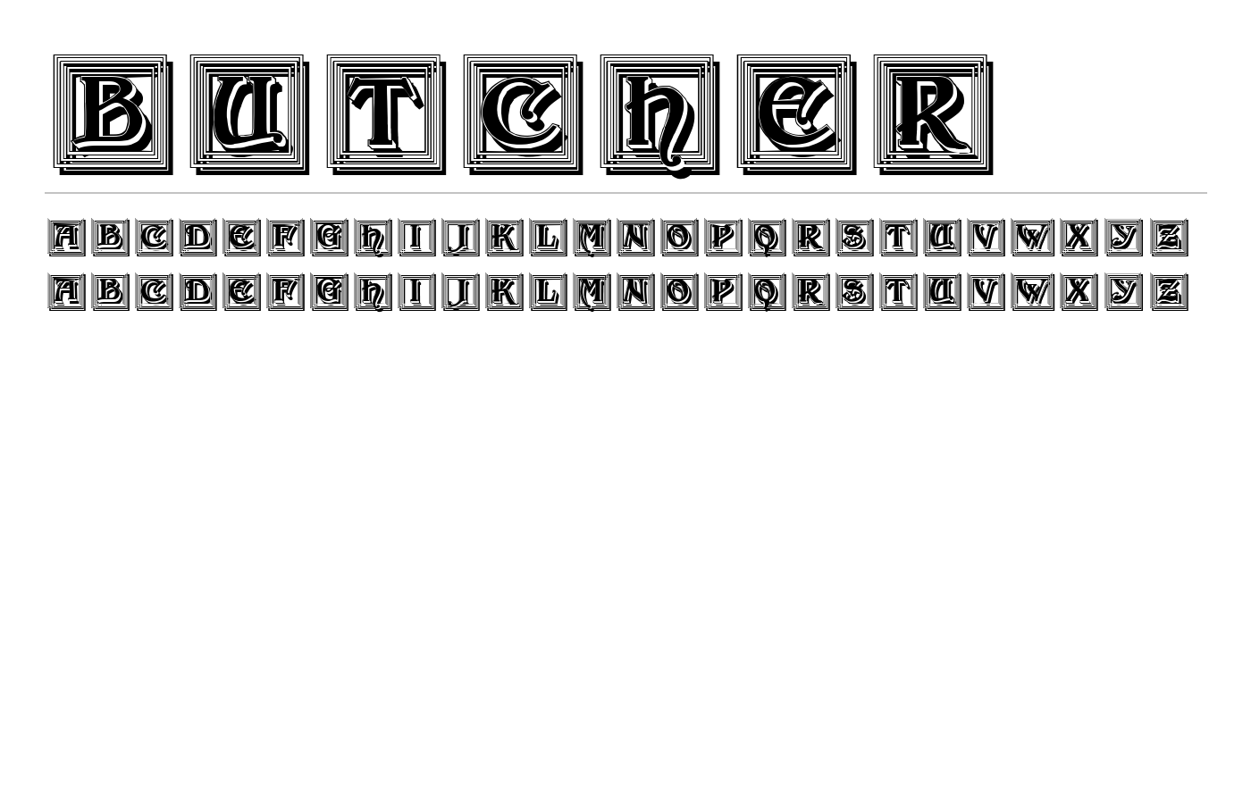 Butcher Font preview